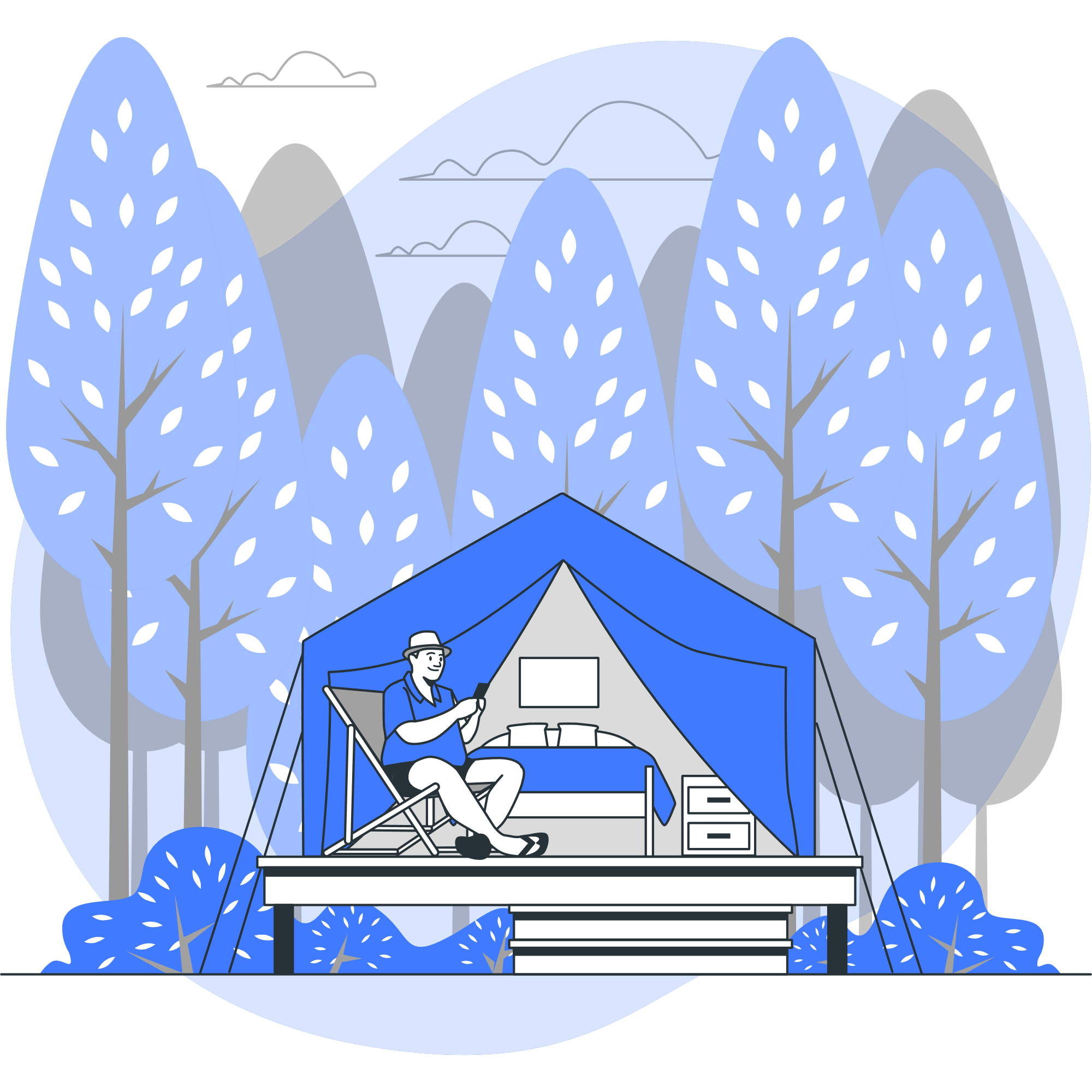 Camping in the wilderness? Let's pitch a tent together!