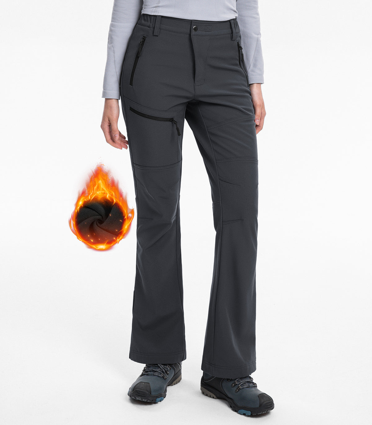 Women's Snow Ski Pants #Color_grey