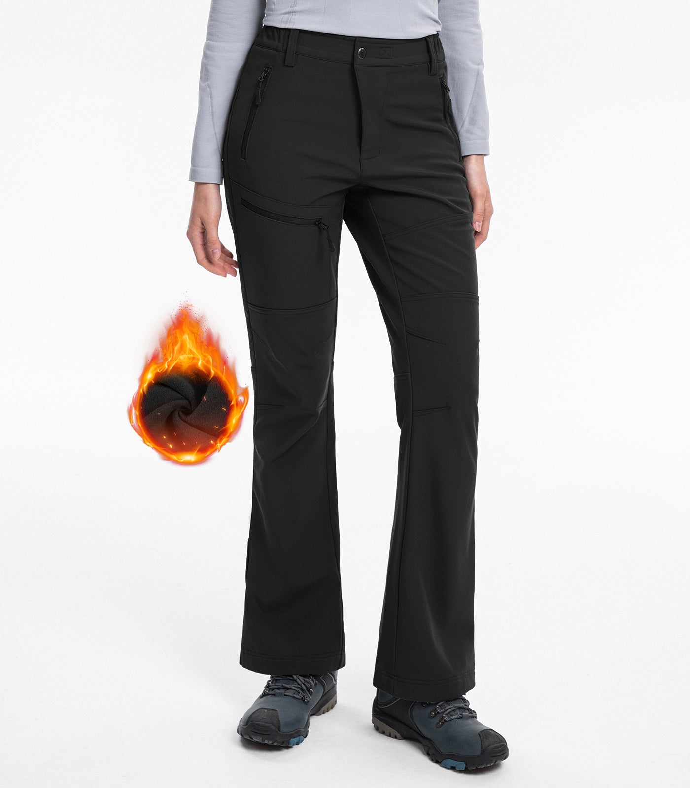 Women's Snow Ski Flare Hiking Pants - SnowVenture W021