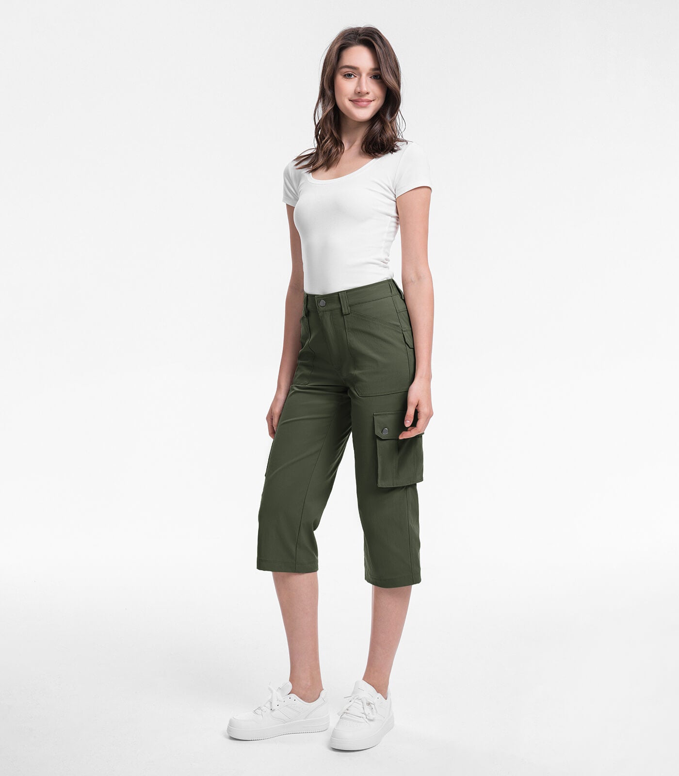 Damen Cargo Capri-Hosen 12