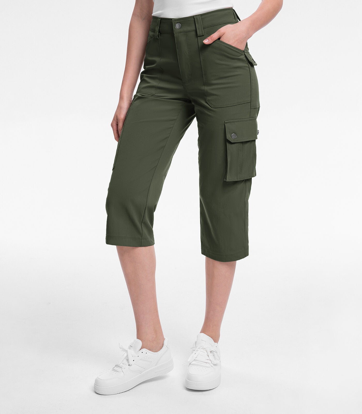 Damen Cargo Capri-Hosen 12