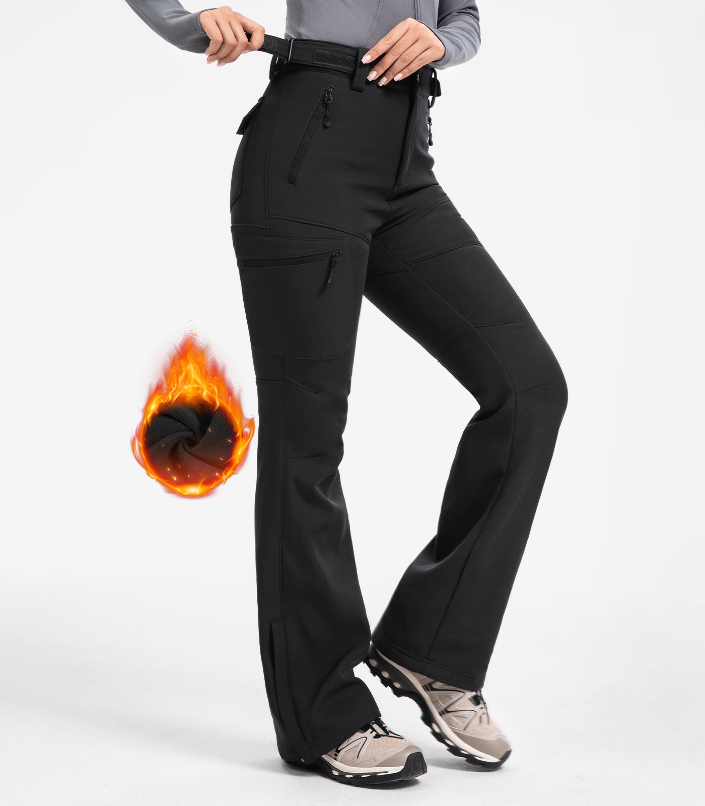 Women's Snow Ski Fleece lined Pants - SnowVenture W050