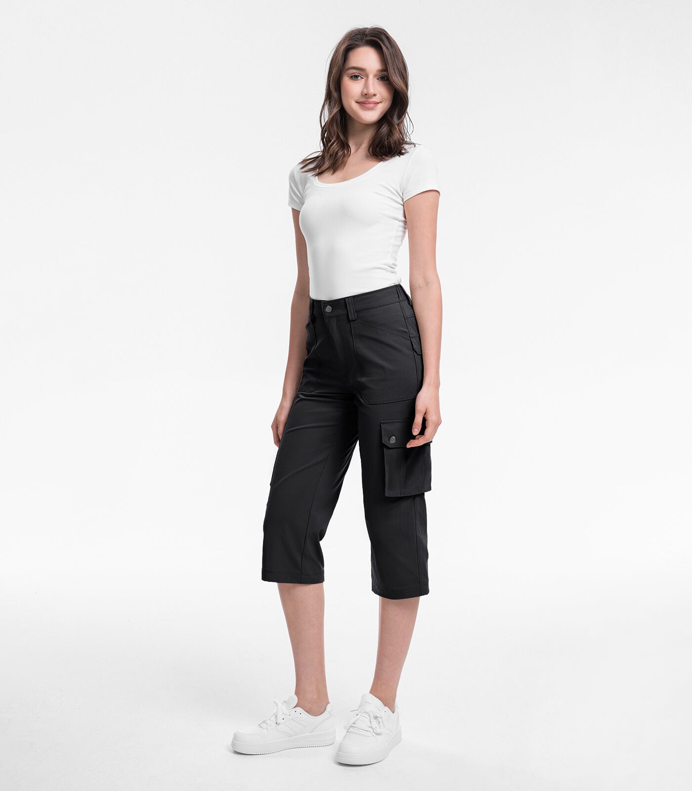 Damen Cargo Capri-Hosen 12