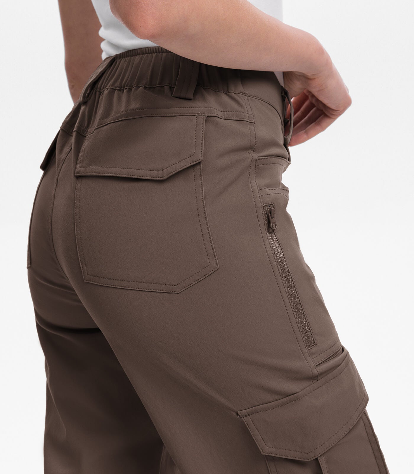 Women's Cargo Hiking Pants / High-Waisted & Lightweight - HikerFlex W038