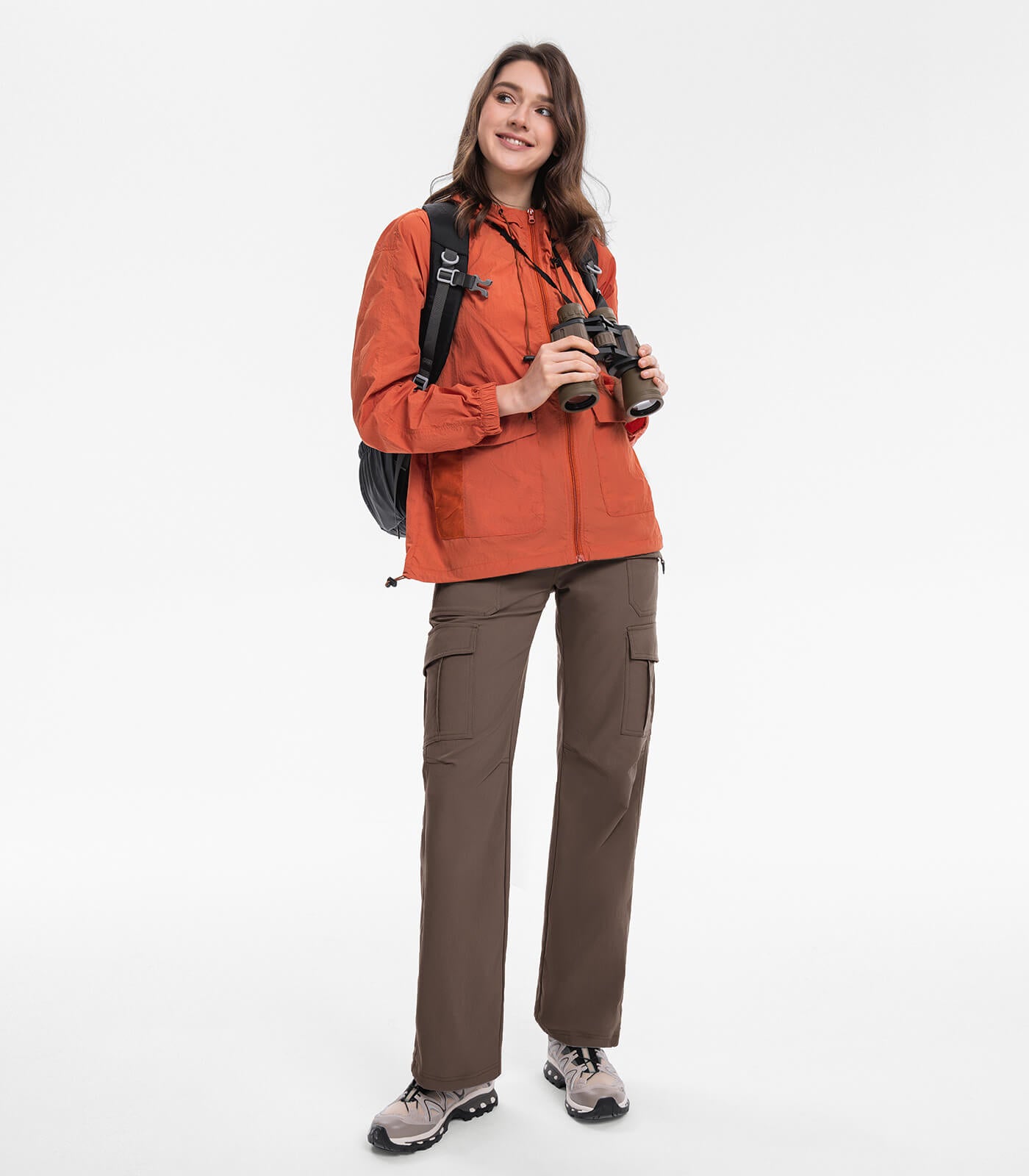 Women's Cargo Hiking Pants / High-Waisted & Lightweight - HikerFlex W038
