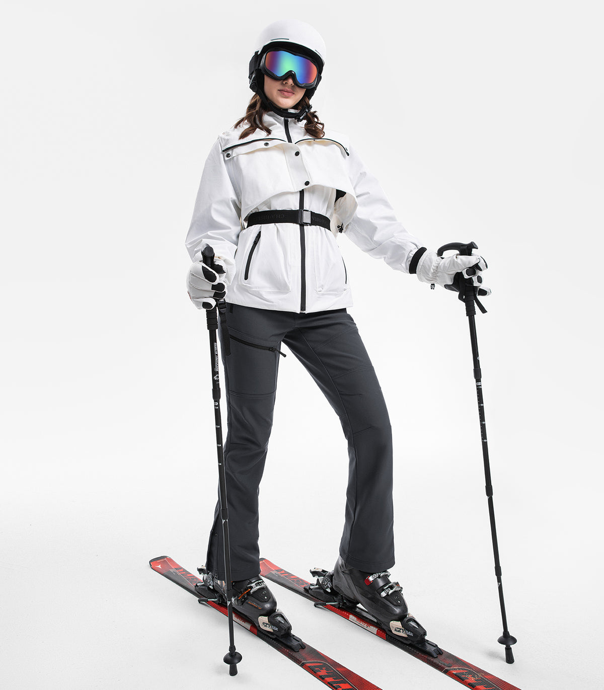 Women's Snow Ski Pants #Color_grey