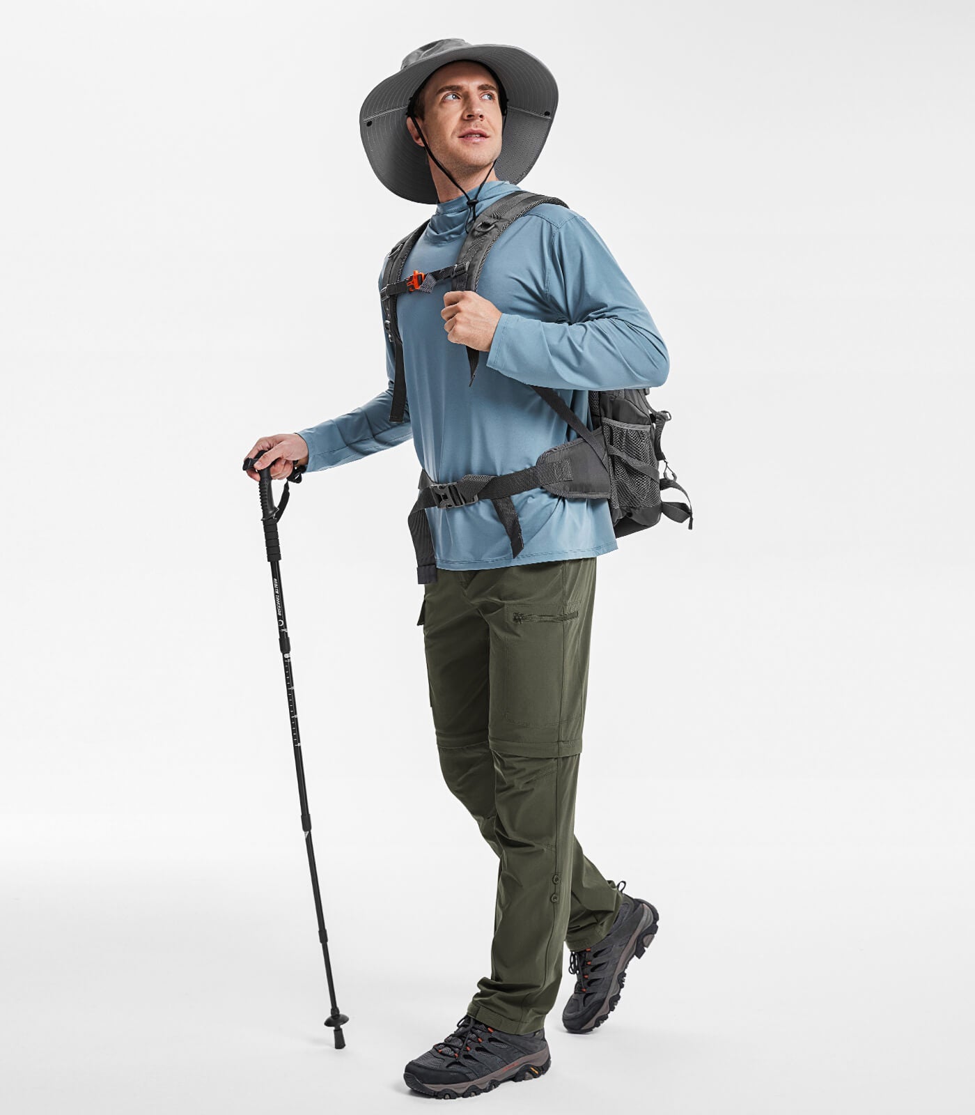Men's Convertible Hiking Pants Quick Dry Cargo Pants - HikerFlex M015