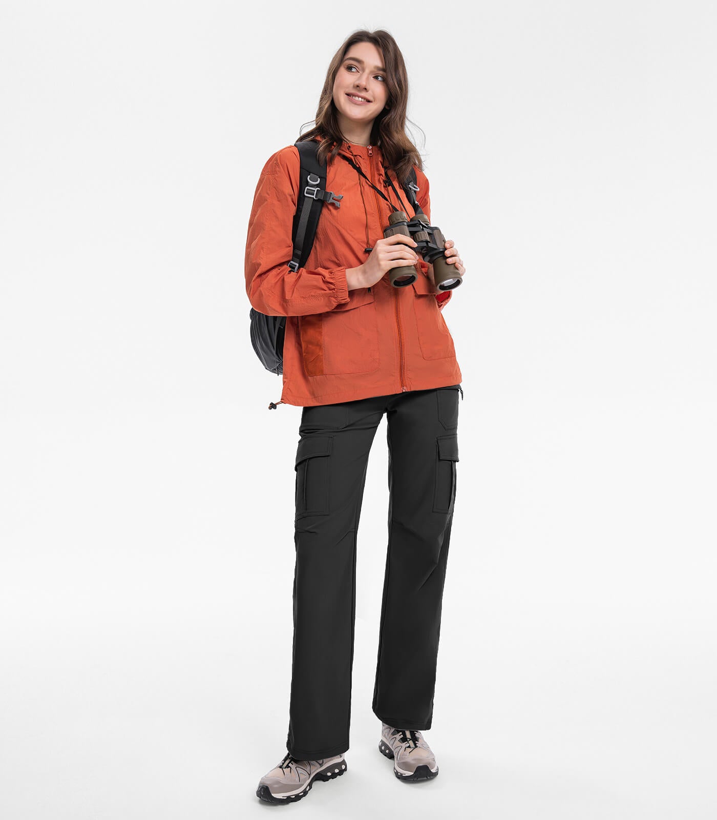 Women's Cargo Hiking Pants / High-Waisted & Lightweight - HikerFlex W038