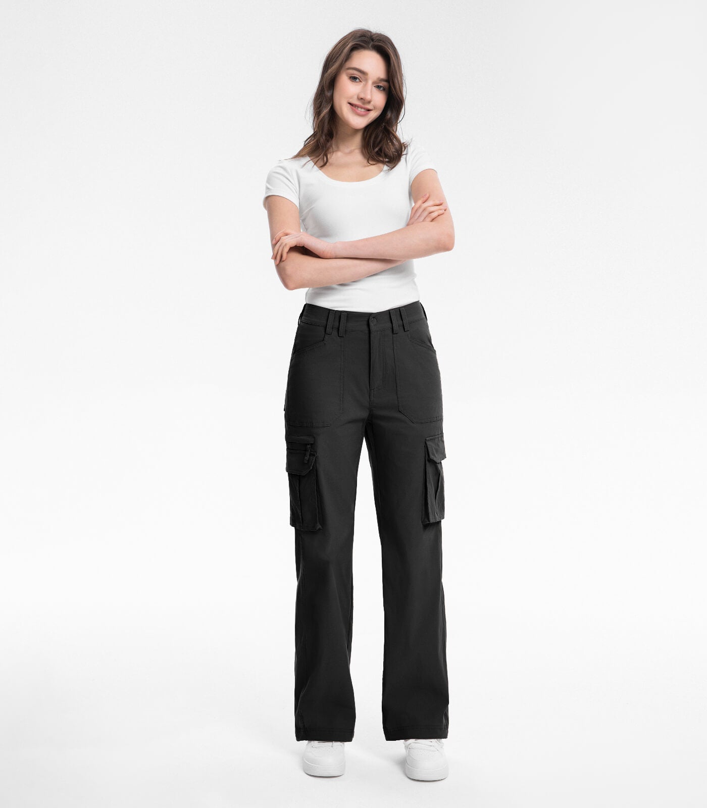 Women's Cargo Hiking Pants High Waisted - HikerFlex W037