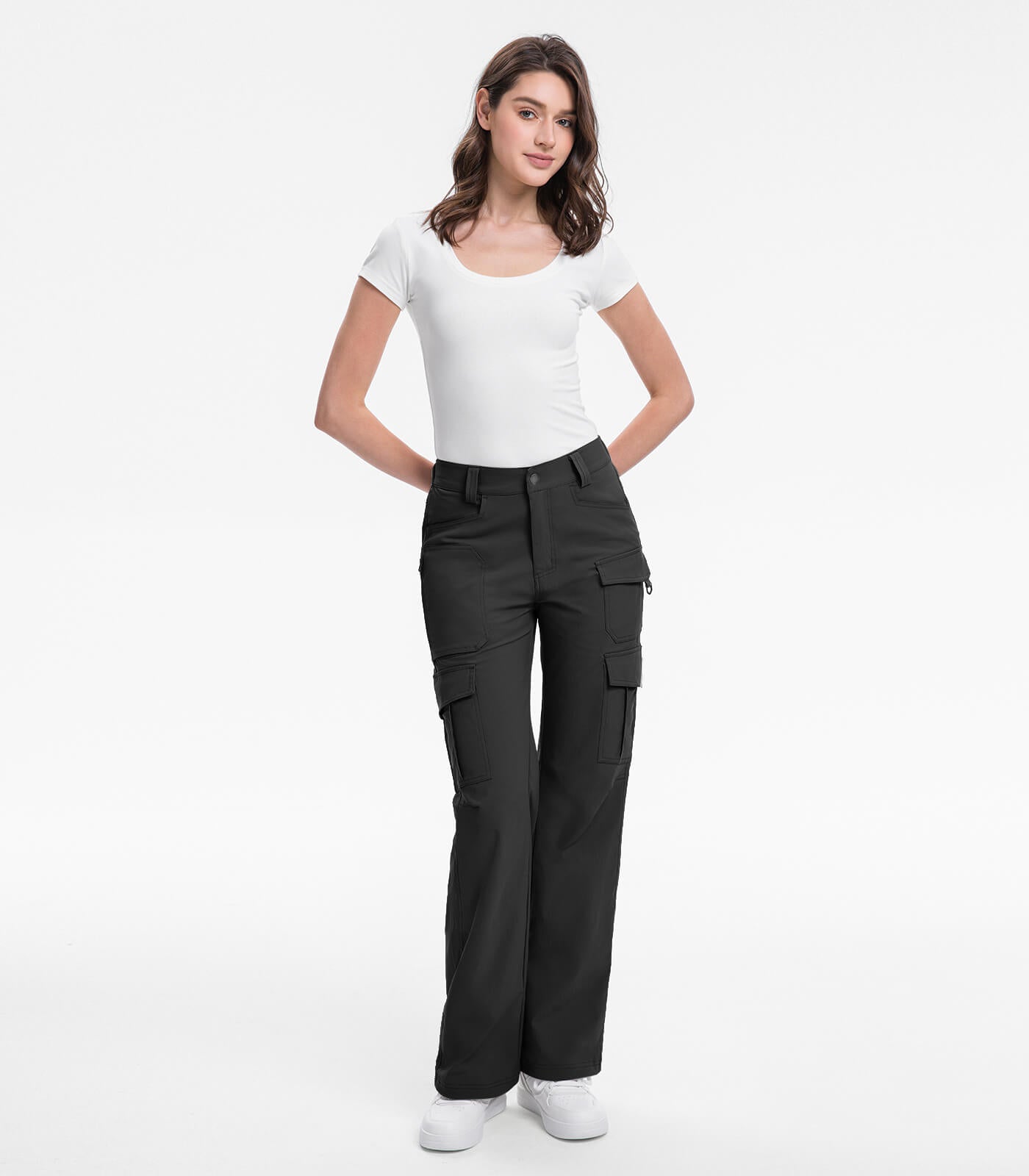 Women's Cargo Hiking Pants / High-Waisted & Lightweight - HikerFlex W038