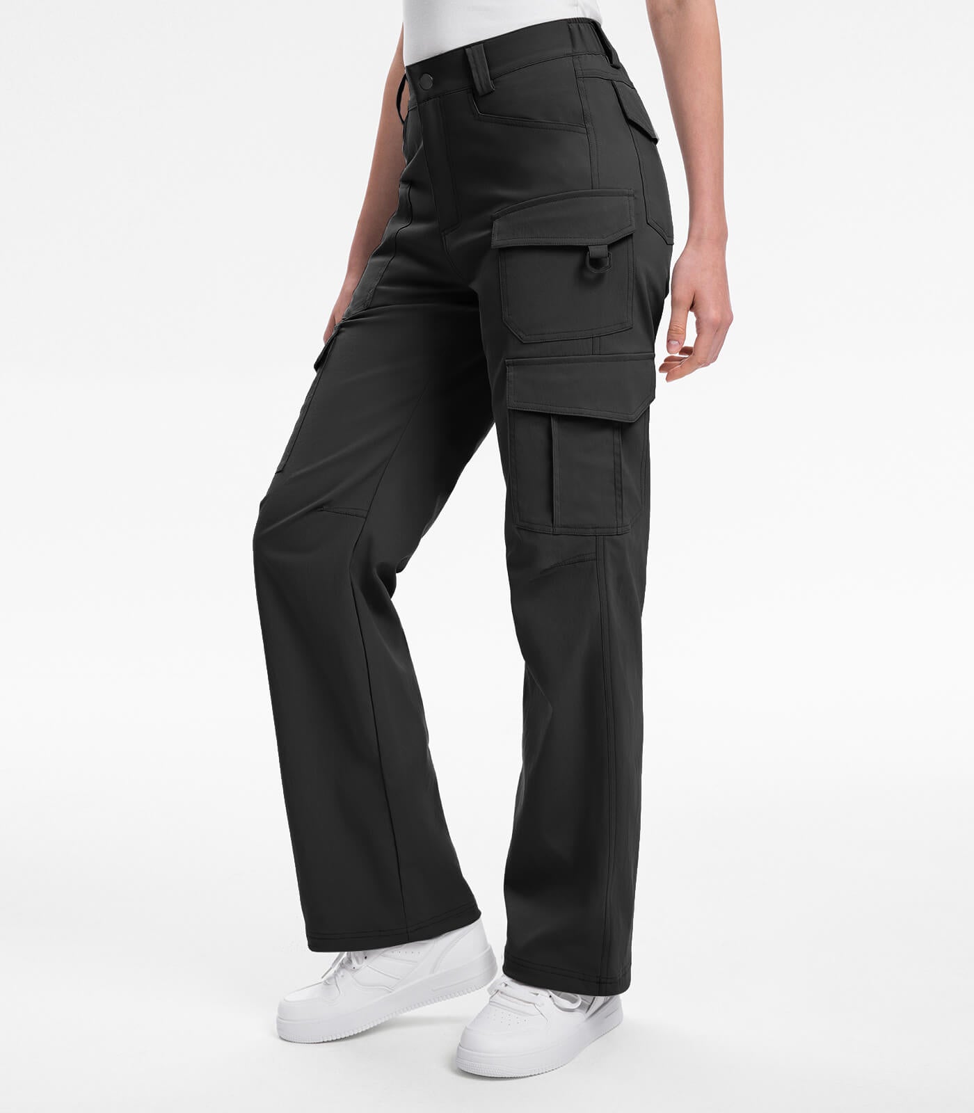 Women's Cargo Hiking Pants / High-Waisted & Lightweight - HikerFlex W038
