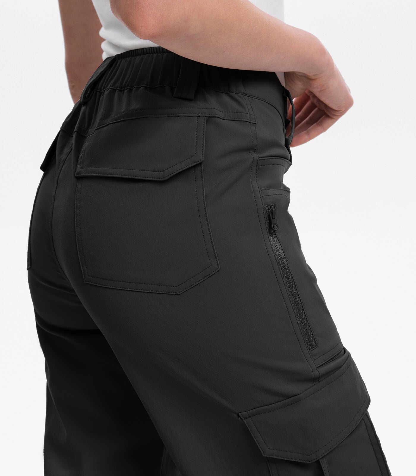Women's Cargo Hiking Pants / High-Waisted & Lightweight - HikerFlex W038