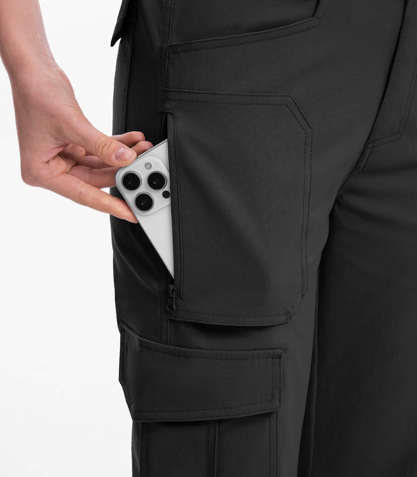 Women's Cargo Hiking Pants / High-Waisted & Lightweight - HikerFlex W038