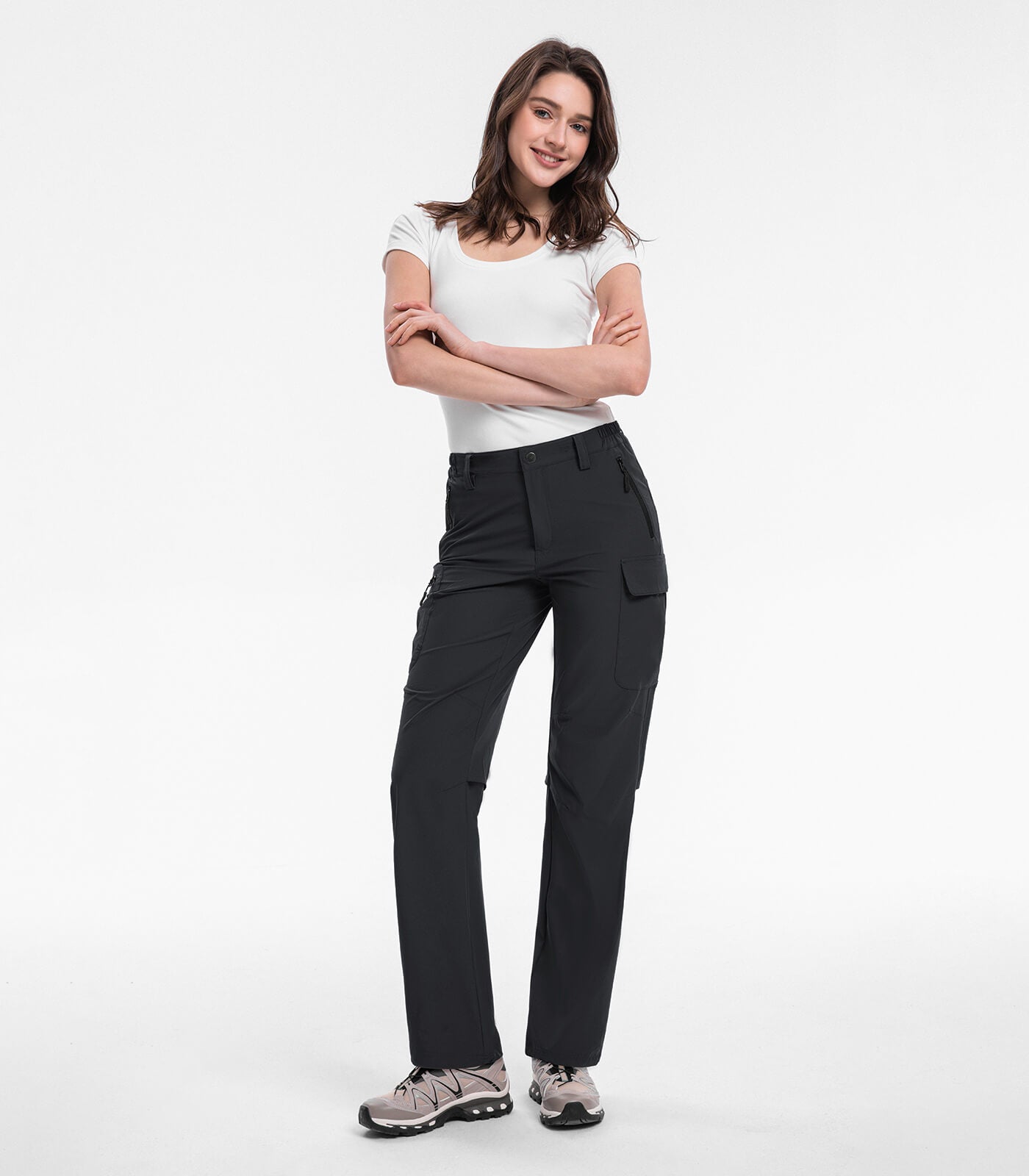 Women's Hiking Pants Cargo Quick-Dry Stretch Lightweight - HikerFlex W022