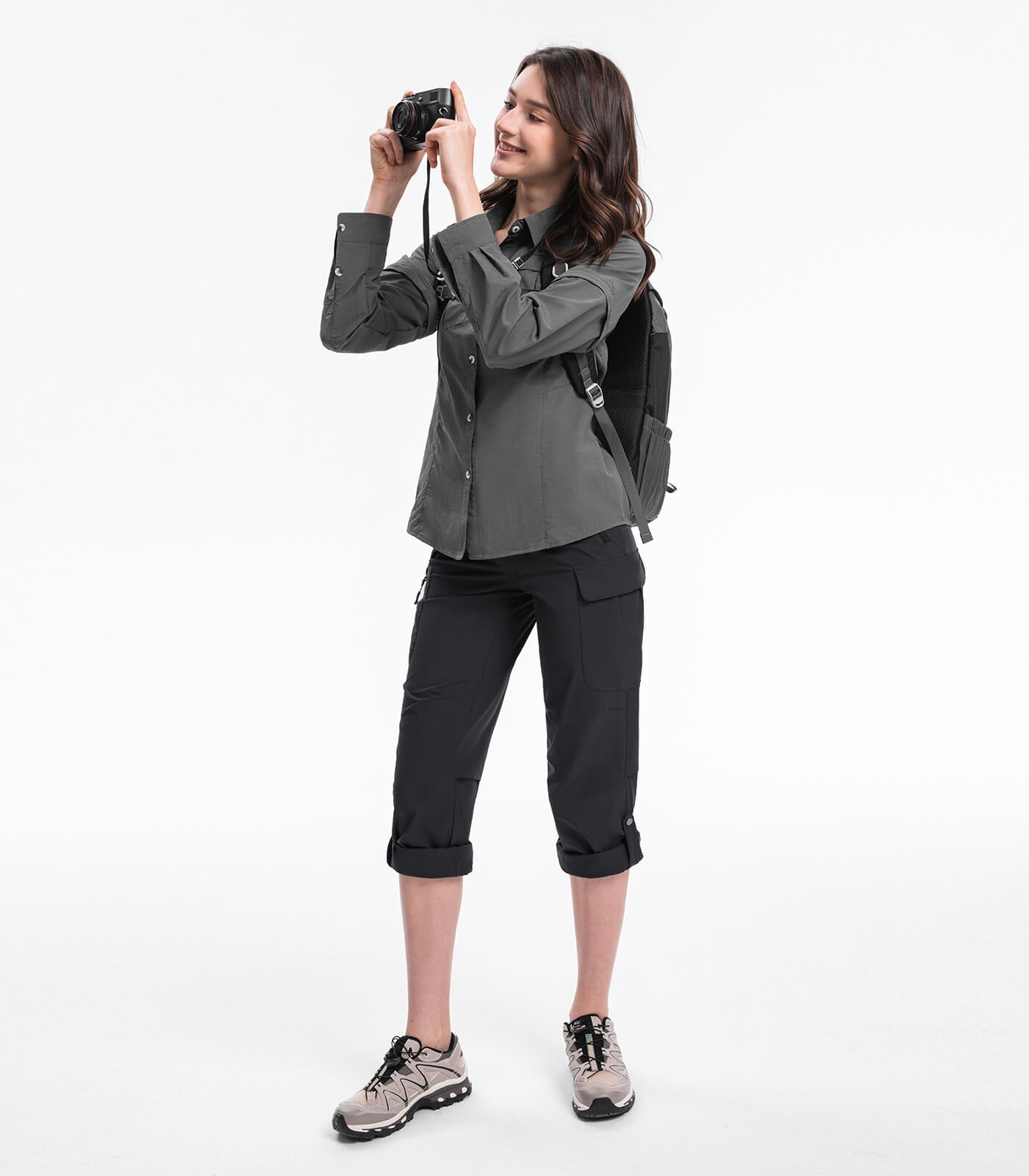 Women's Hiking Pants Cargo Quick-Dry Stretch Lightweight - HikerFlex W022
