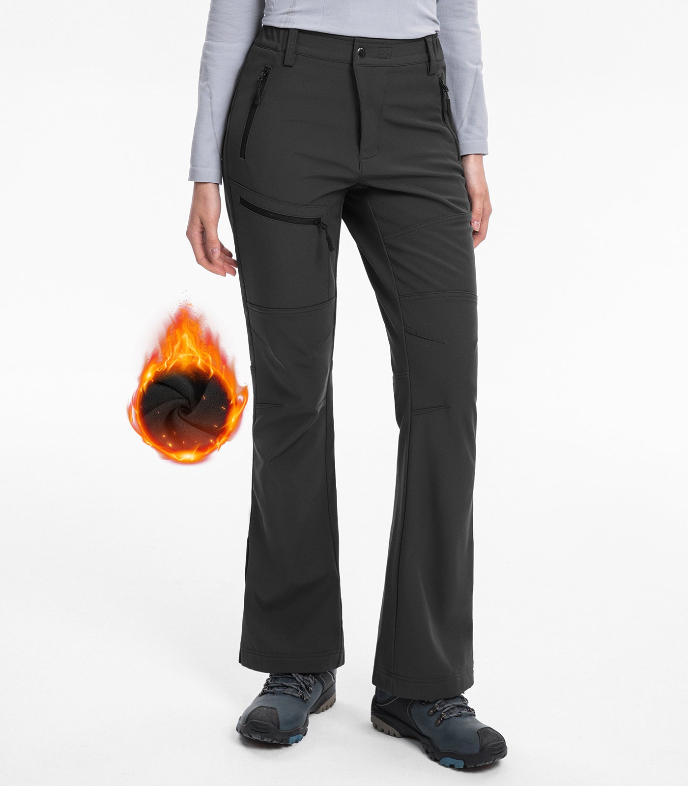 Women's Snow Ski Flare Hiking Pants - SnowVenture W021