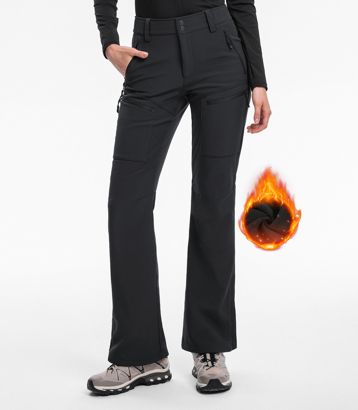 Women's Snow Ski Pants #Color_dark grey