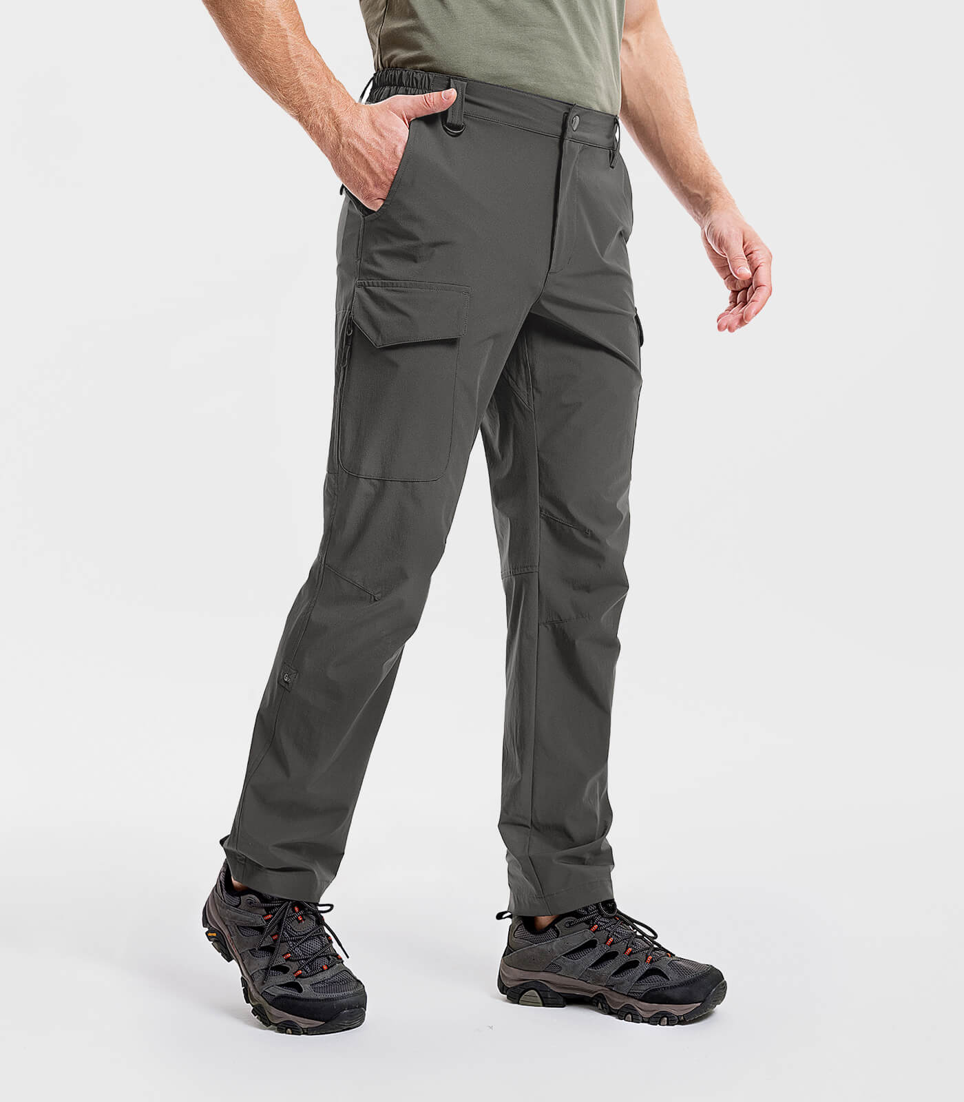 Men's Hiking Cargo Pants Waterproof Quick Dry 7 Pockets - HikerFlex M034