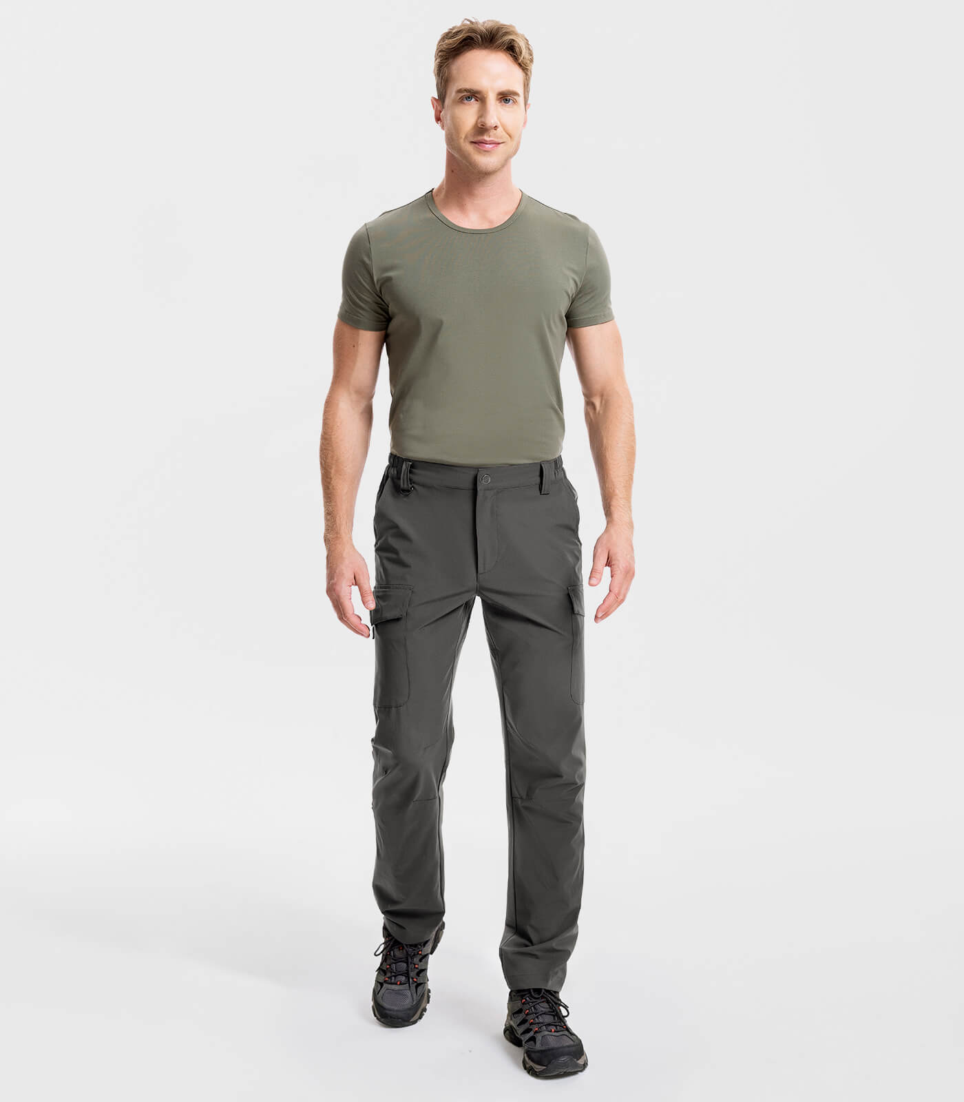 Men's Hiking Cargo Pants Waterproof Quick Dry 7 Pockets - HikerFlex M034