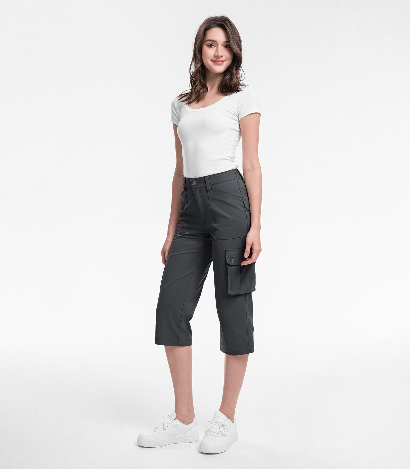 Damen Cargo Capri-Hosen 12