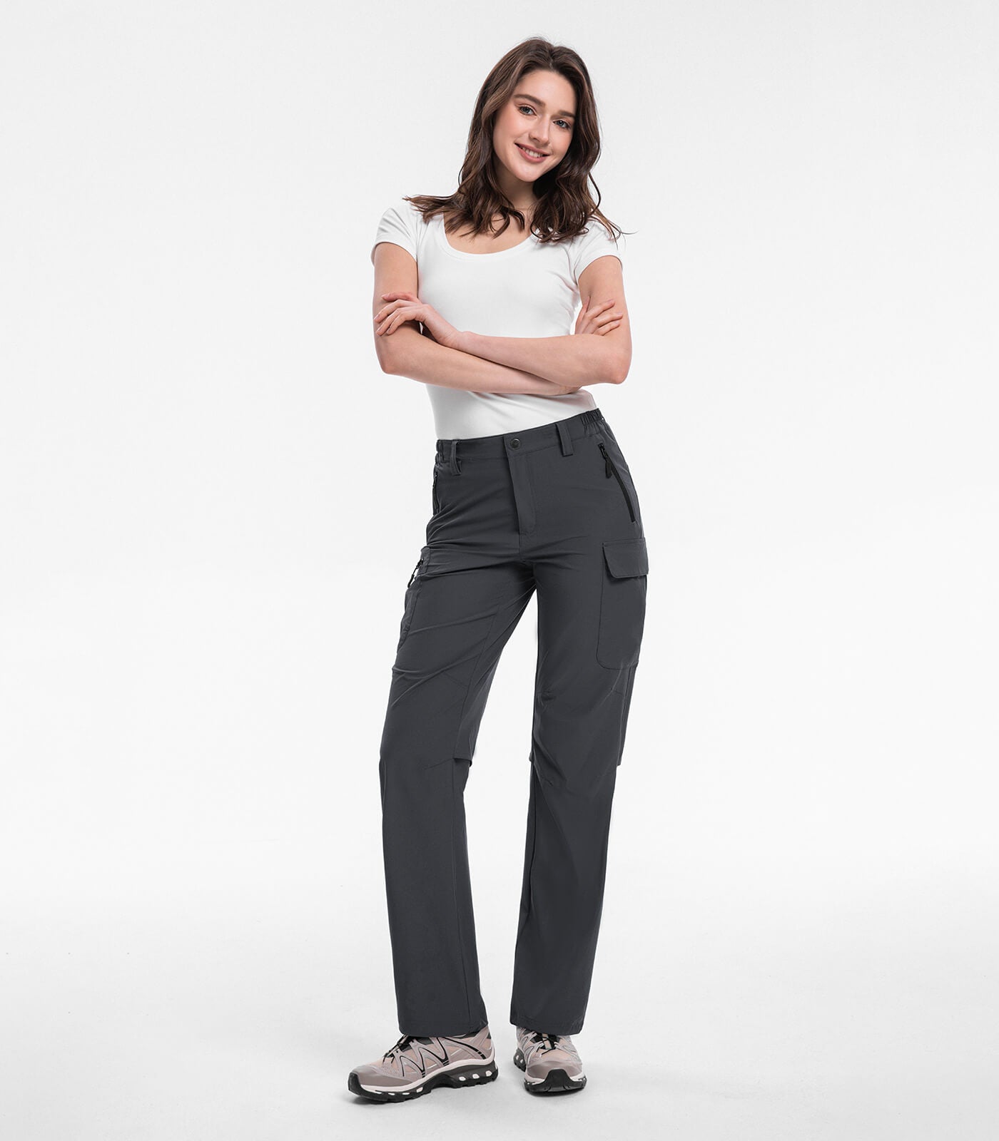 Women's Hiking Pants Cargo Quick-Dry Stretch Lightweight - HikerFlex W022