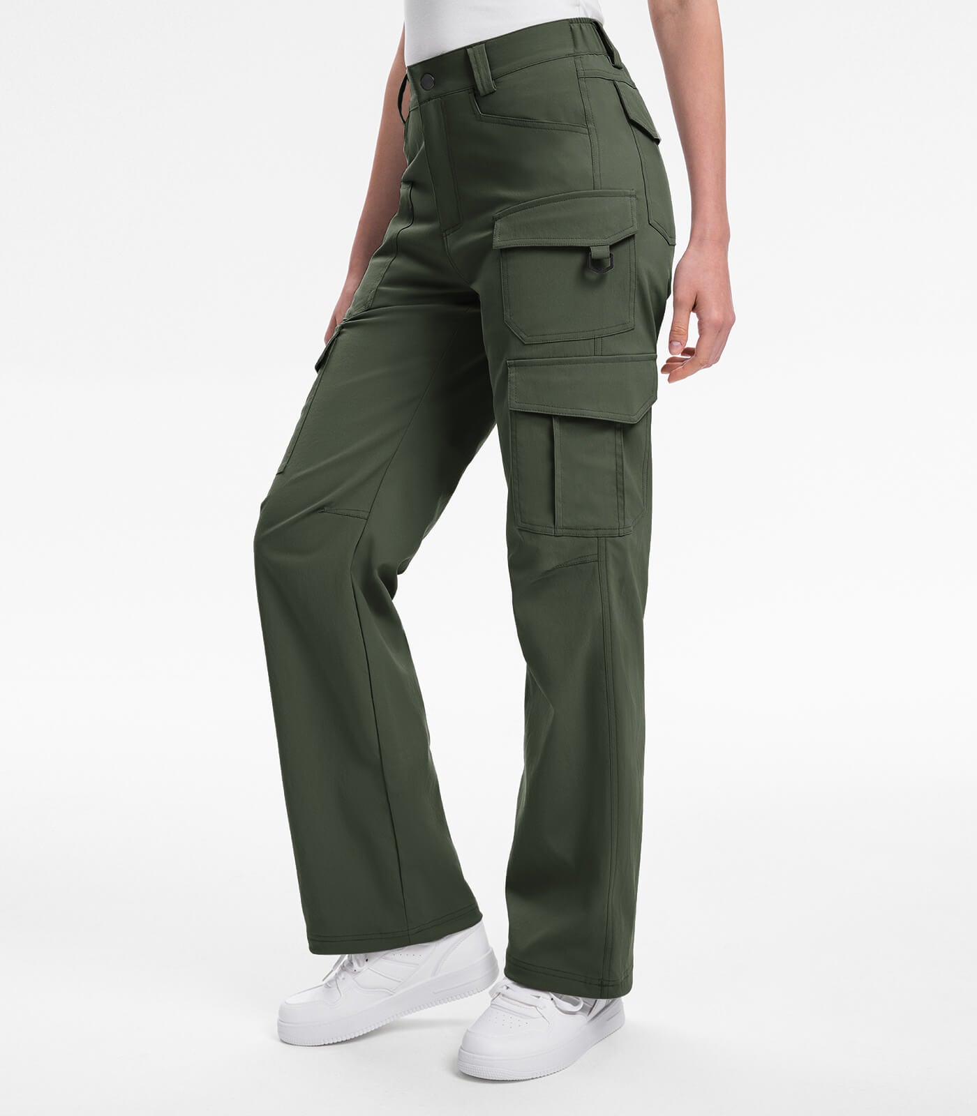 Women's Cargo Hiking Pants / High-Waisted & Lightweight - HikerFlex W038