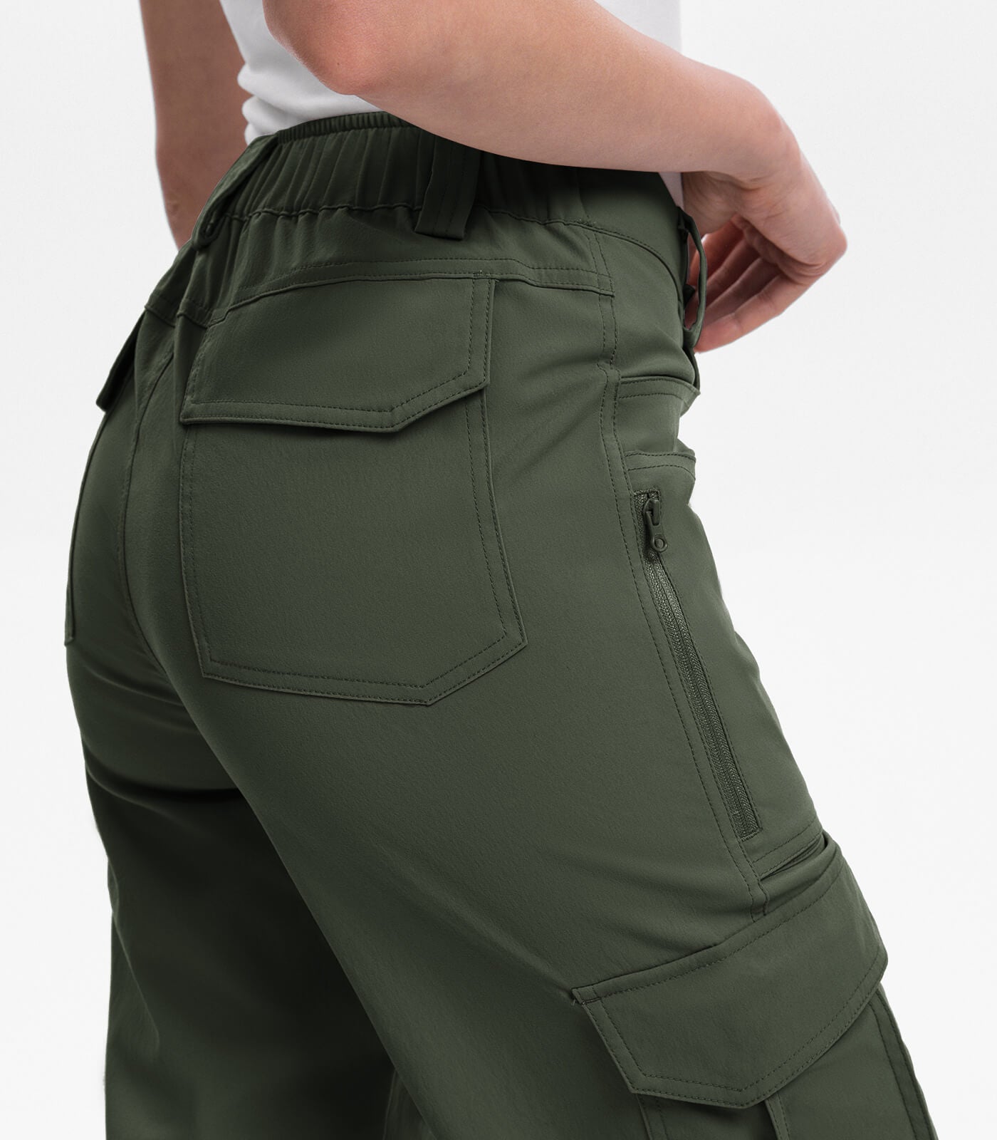 Women's Cargo Hiking Pants / High-Waisted & Lightweight - HikerFlex W038