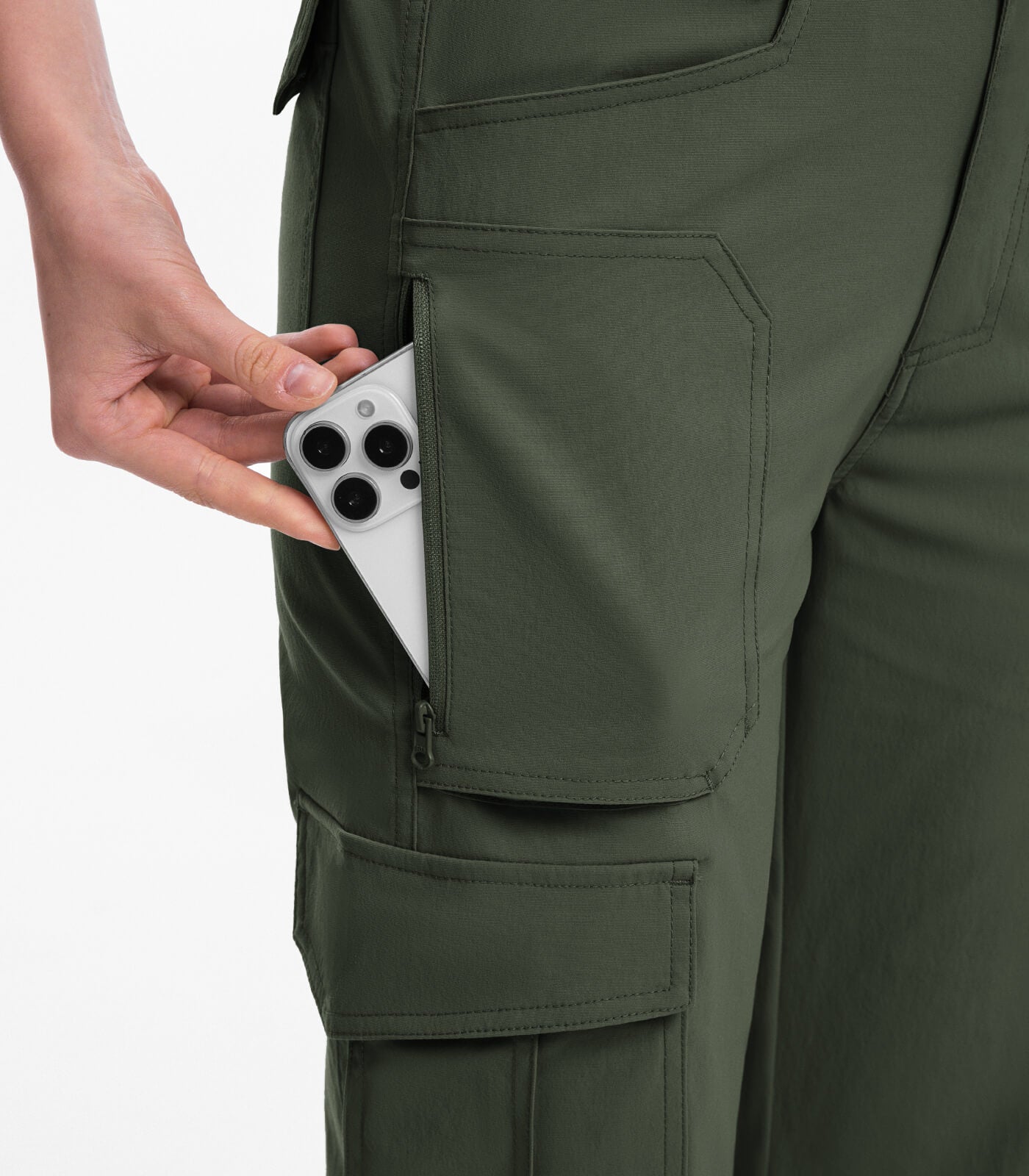 Women's Cargo Hiking Pants / High-Waisted & Lightweight - HikerFlex W038