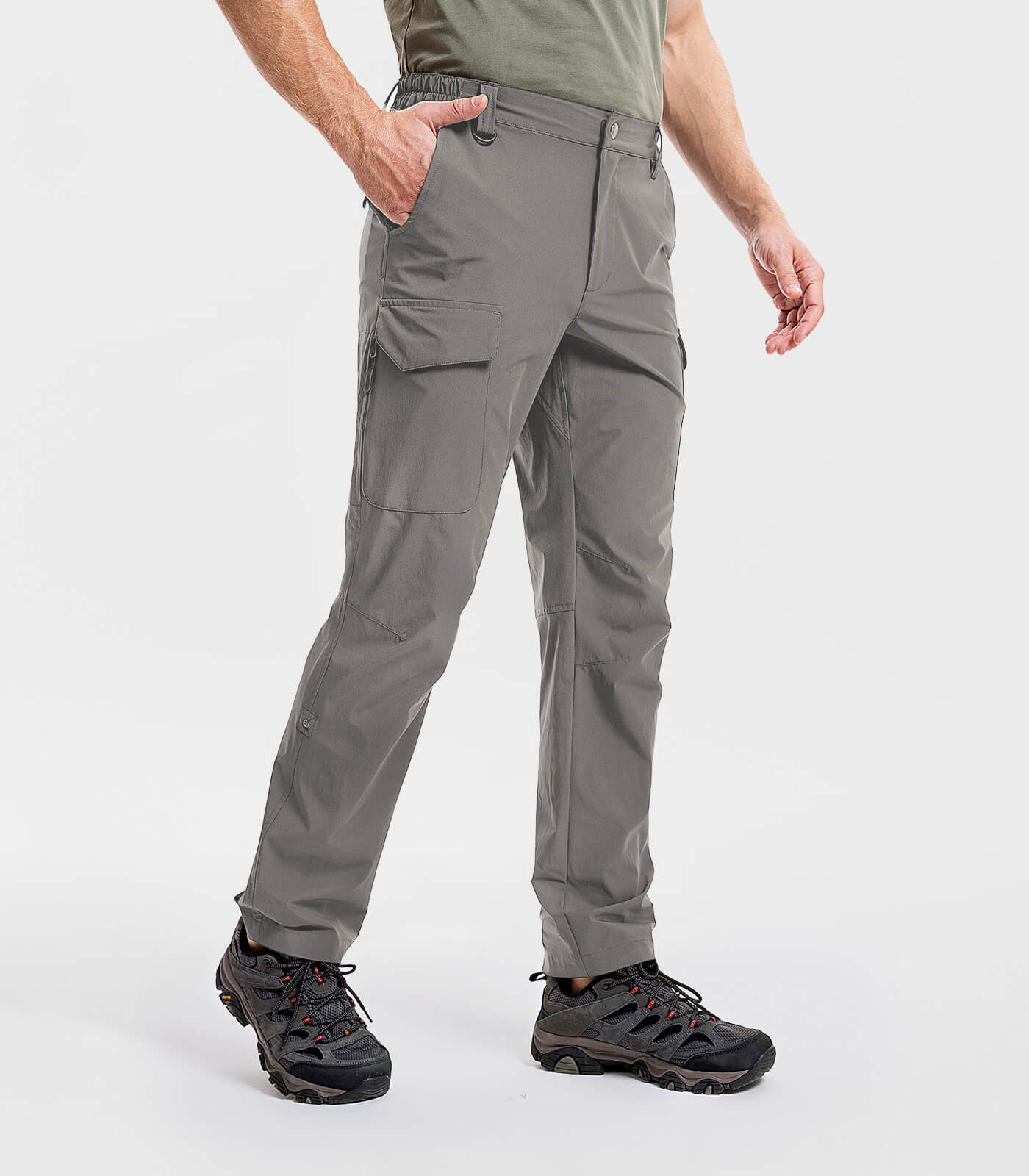 Men's Hiking Cargo Pants Waterproof Quick Dry 7 Pockets - HikerFlex M034