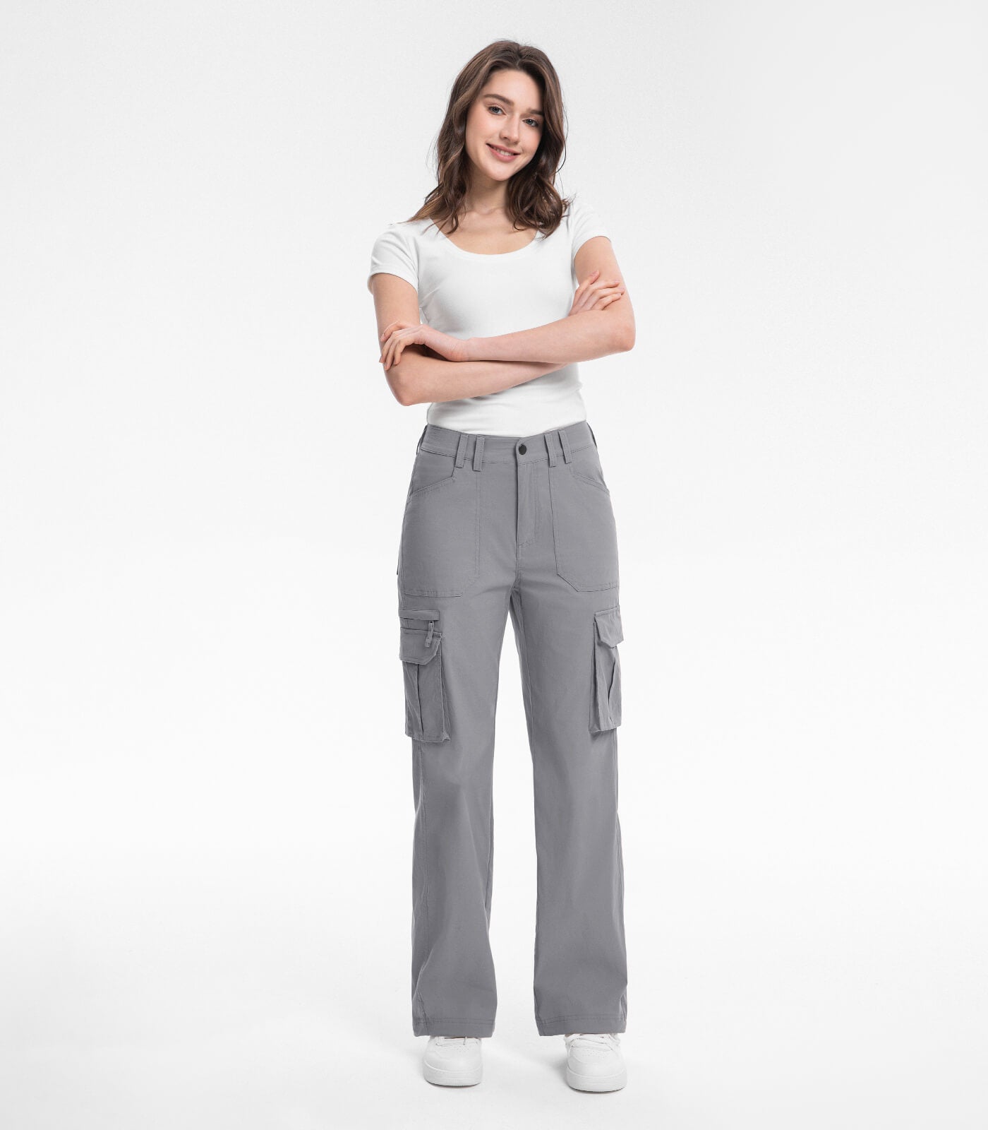 Women's Cargo Hiking Pants High Waisted - HikerFlex W037