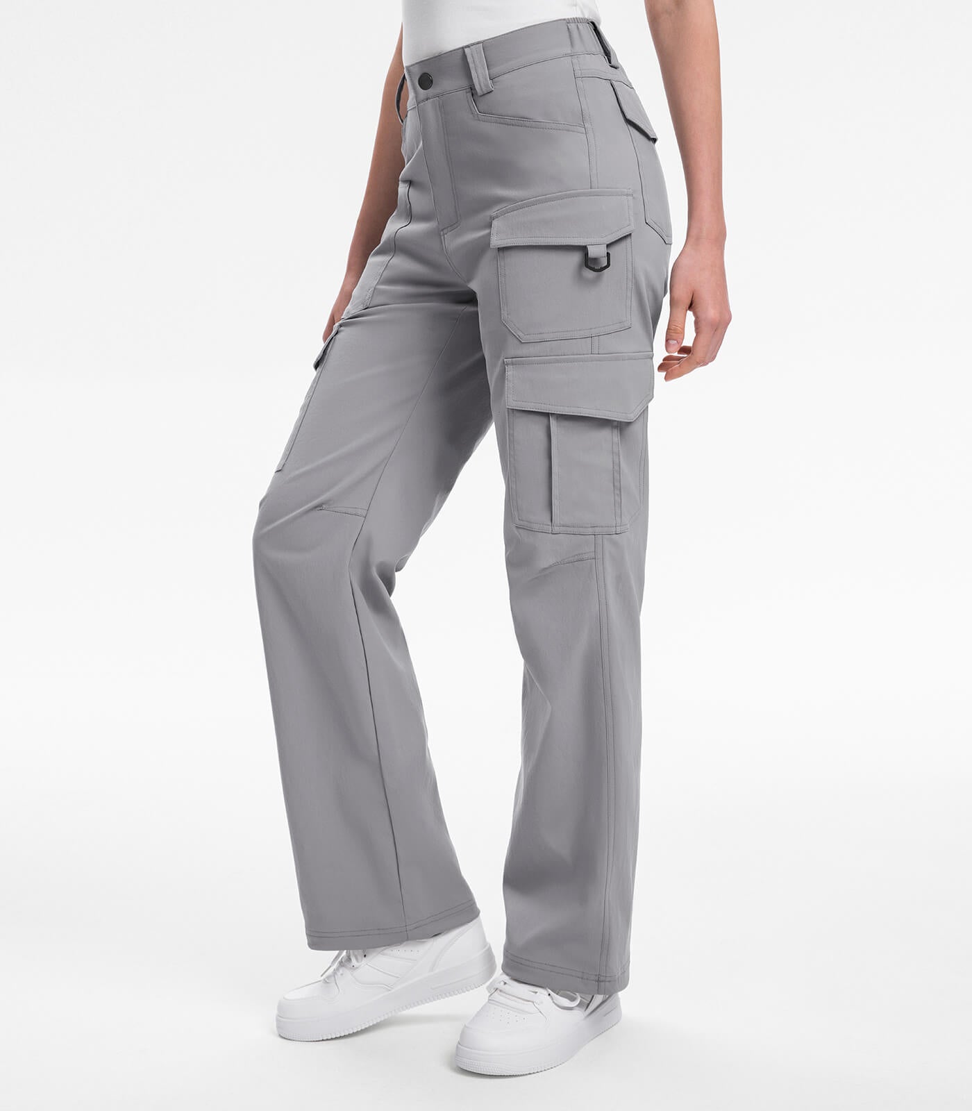 Women's Cargo Hiking Pants / High-Waisted & Lightweight - HikerFlex W038