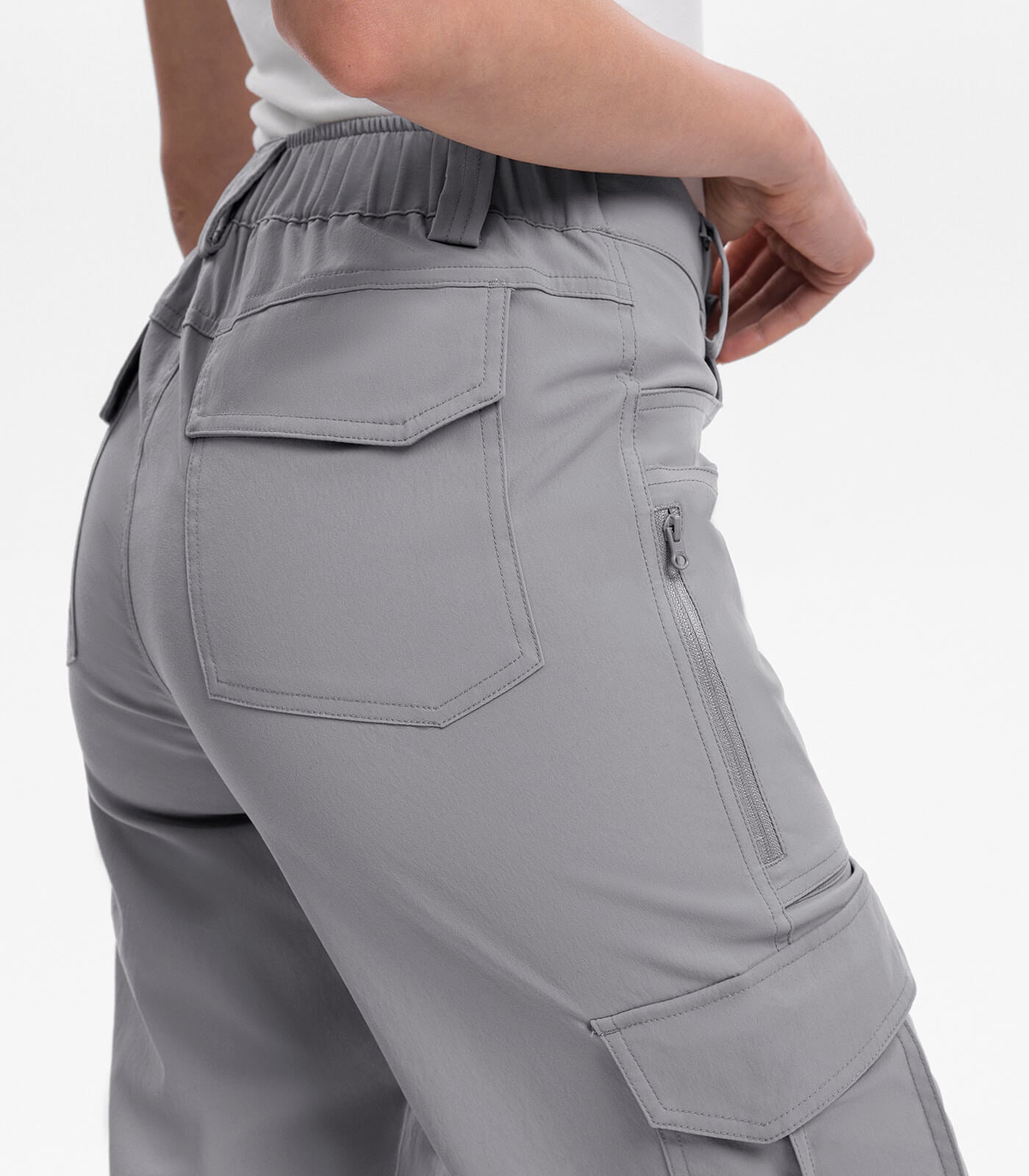 Women's Cargo Hiking Pants / High-Waisted & Lightweight - HikerFlex W038
