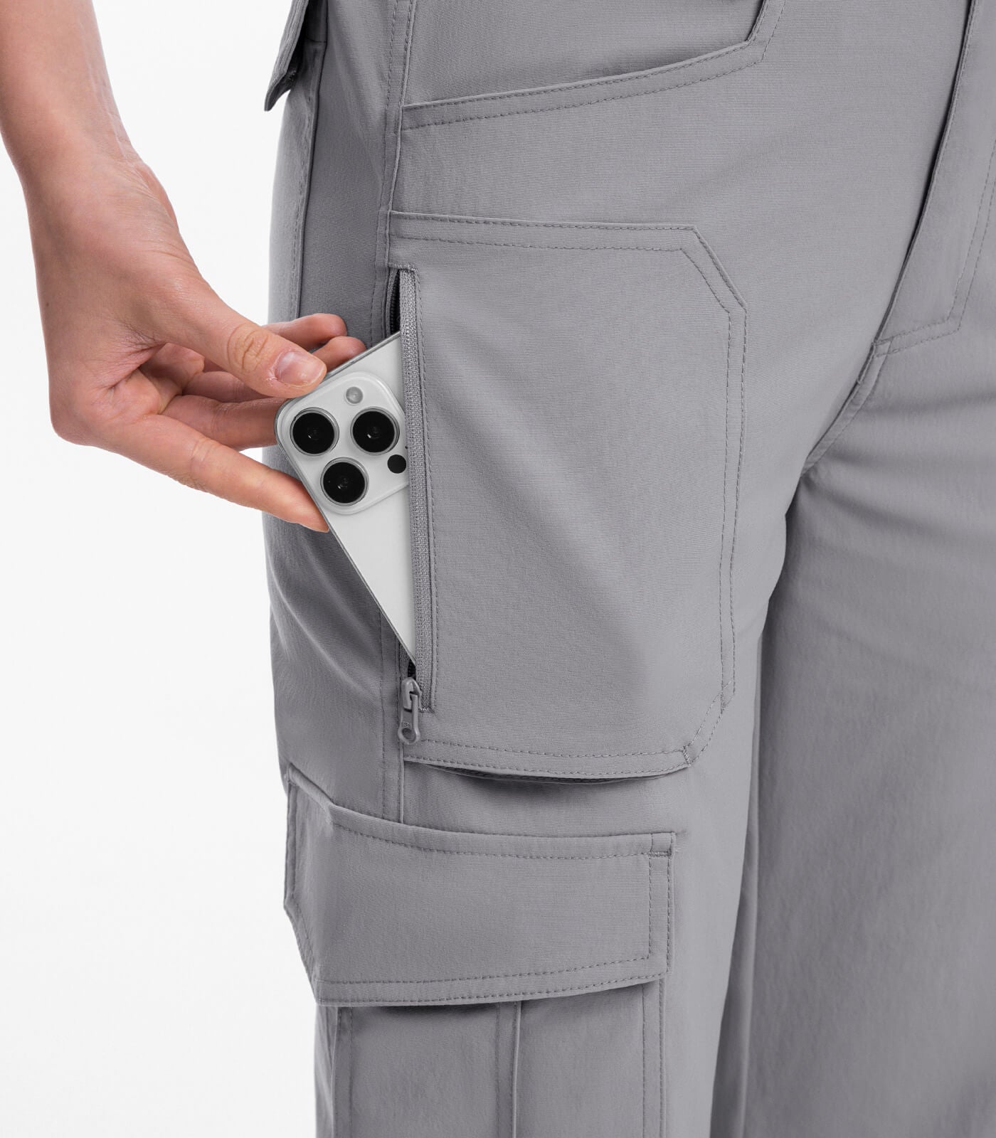 Women's Cargo Hiking Pants / High-Waisted & Lightweight - HikerFlex W038