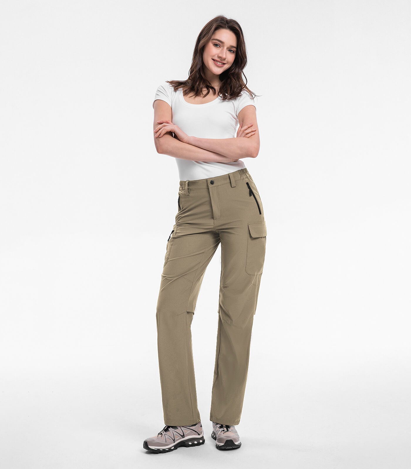 Women's Hiking Pants Cargo Quick-Dry Stretch Lightweight - HikerFlex W022