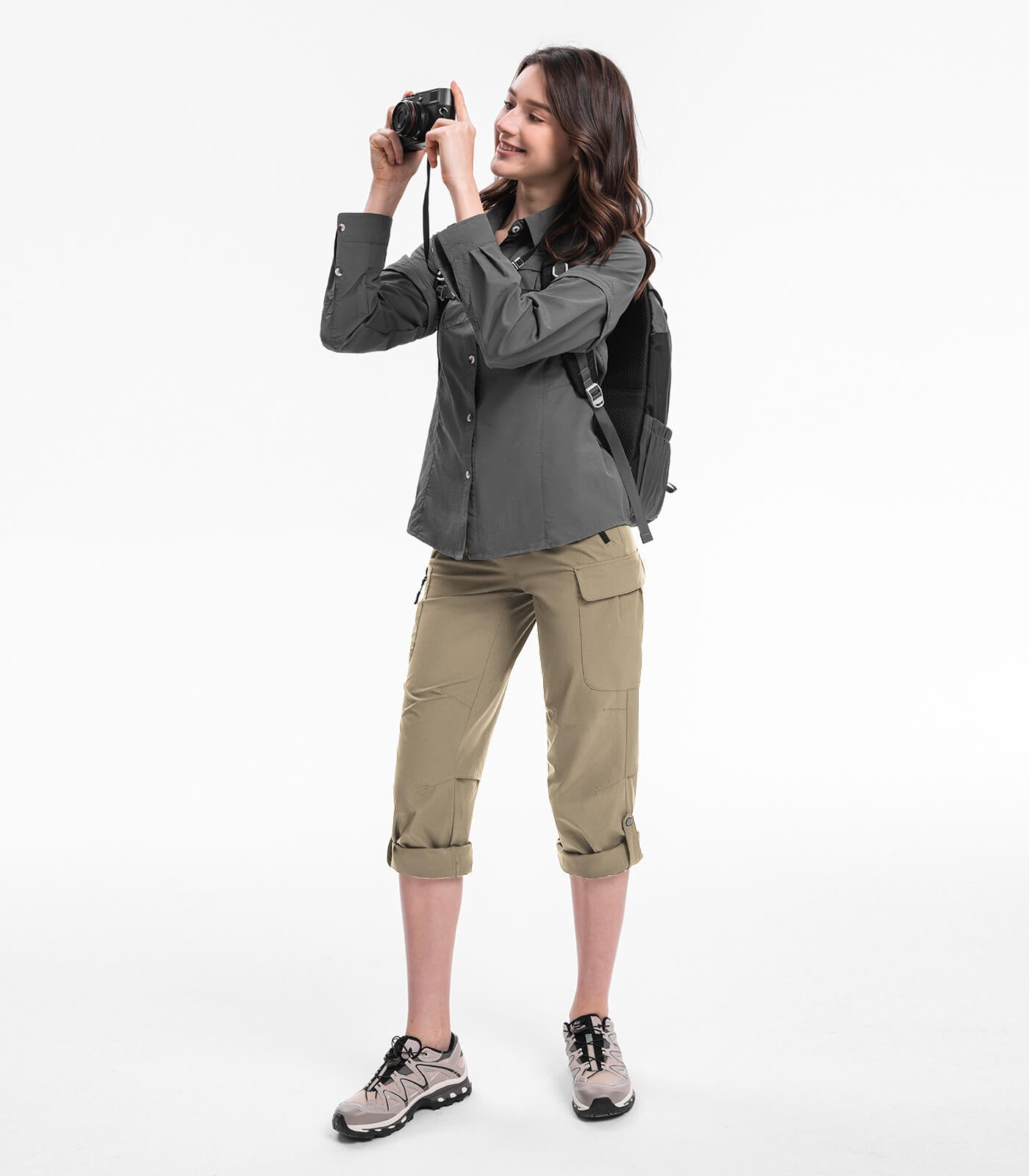 Women's Hiking Pants Cargo Quick-Dry Stretch Lightweight - HikerFlex W022