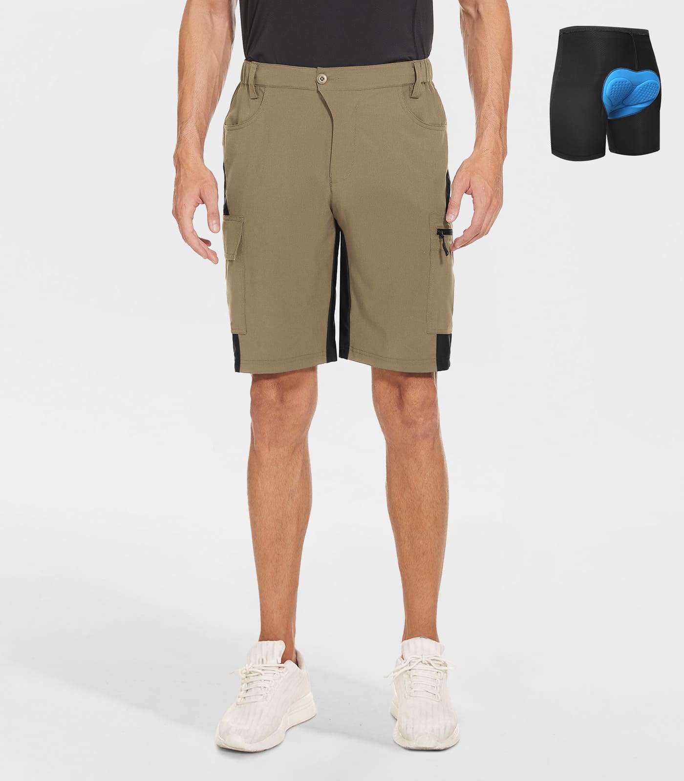 Pantalones cortos acolchados para bicicleta de montaña para hombre