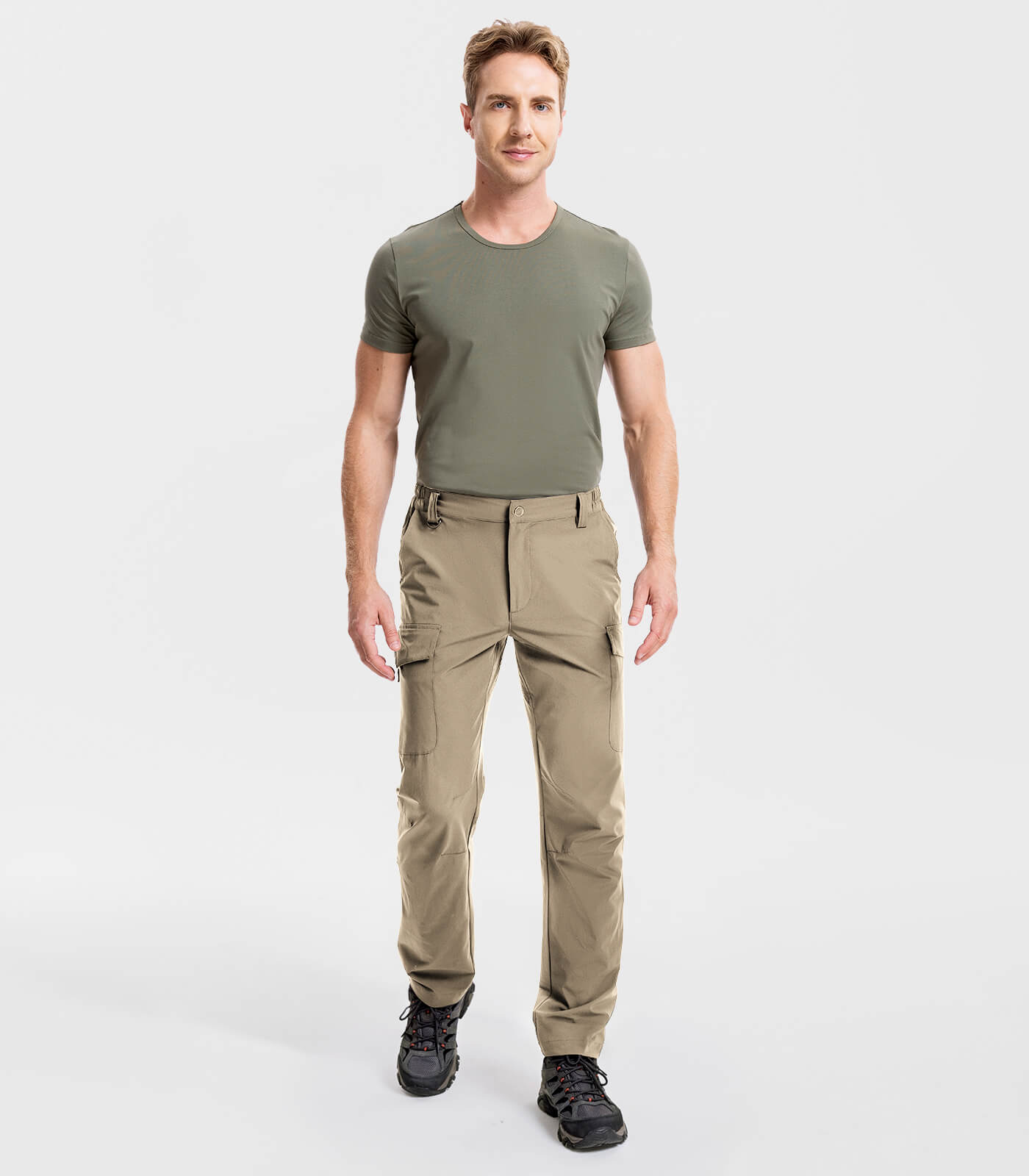 Men's Hiking Cargo Pants Waterproof Quick Dry 7 Pockets - HikerFlex M034