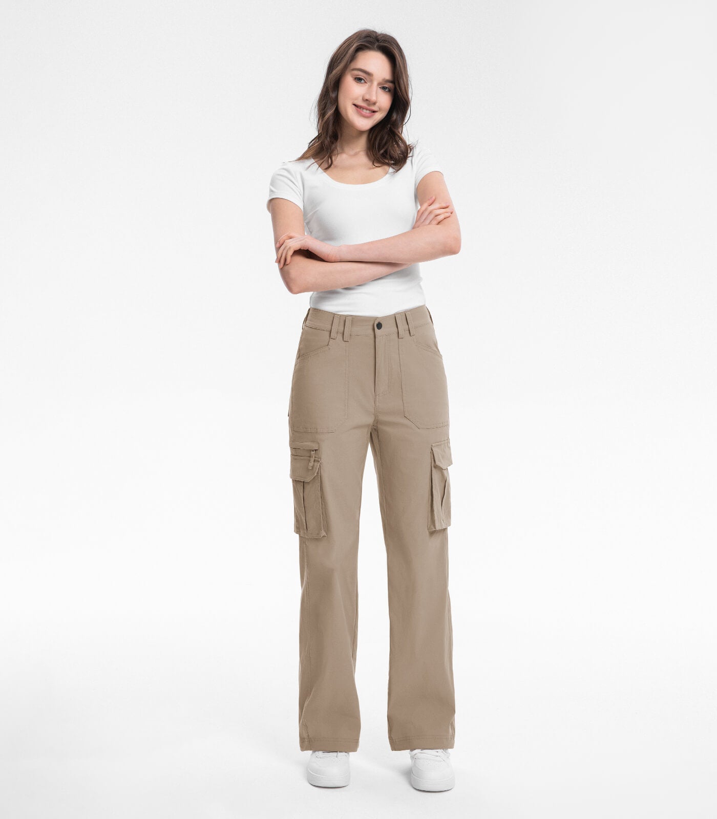 Women's Cargo Hiking Pants High Waisted - HikerFlex W037