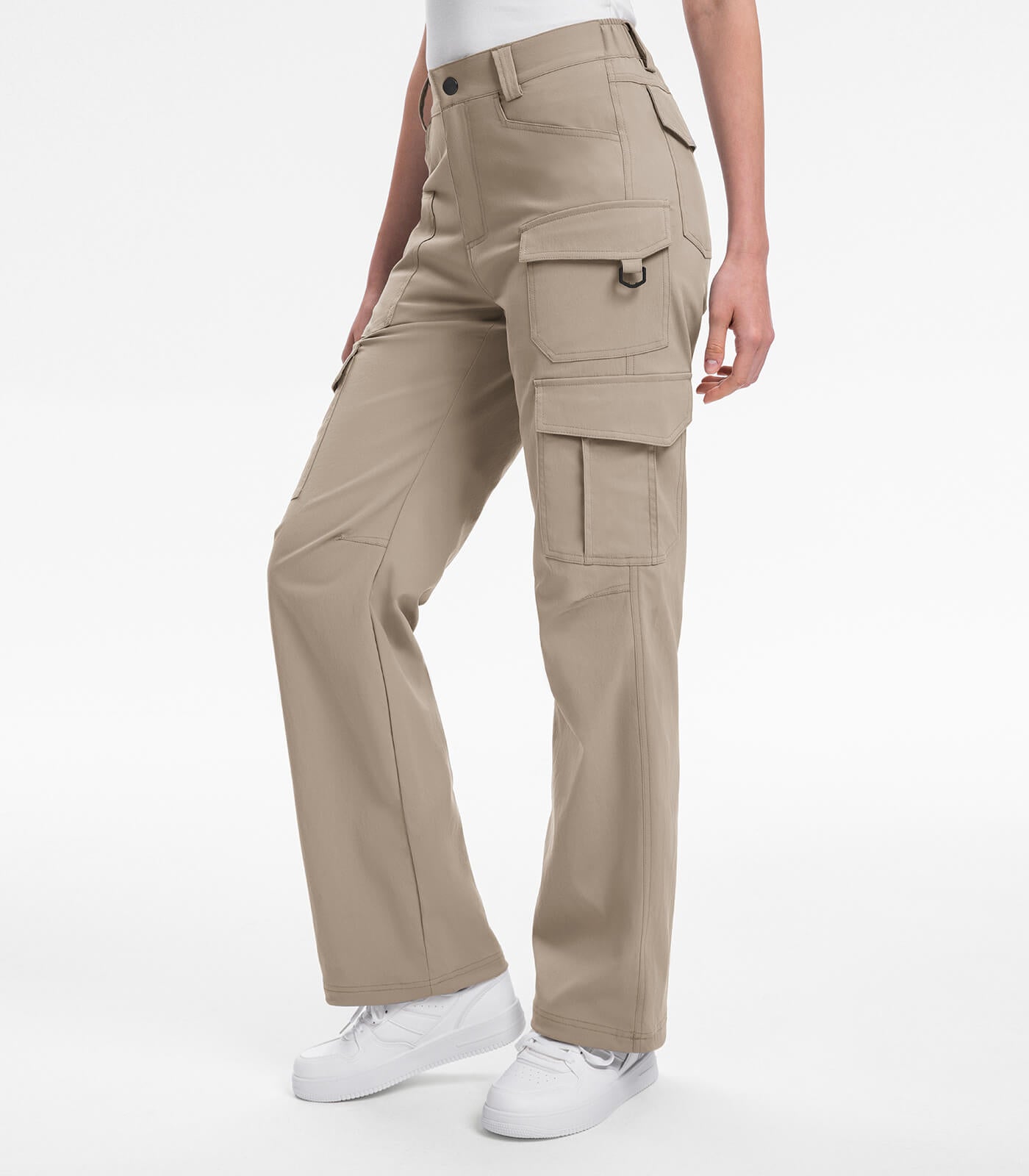 Women's Cargo Hiking Pants / High-Waisted & Lightweight - HikerFlex W038