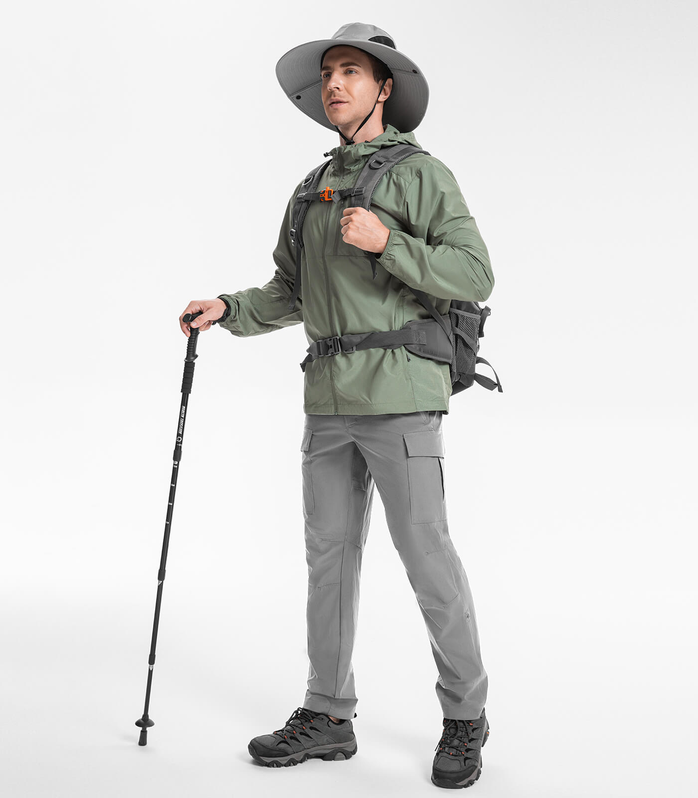 Men's Hiking Cargo Pants Water-Resistant Quick Dry - HikerFlex M033