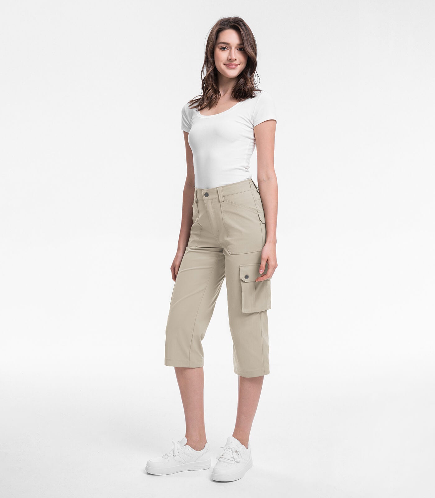Damen Cargo Capri-Hosen 12