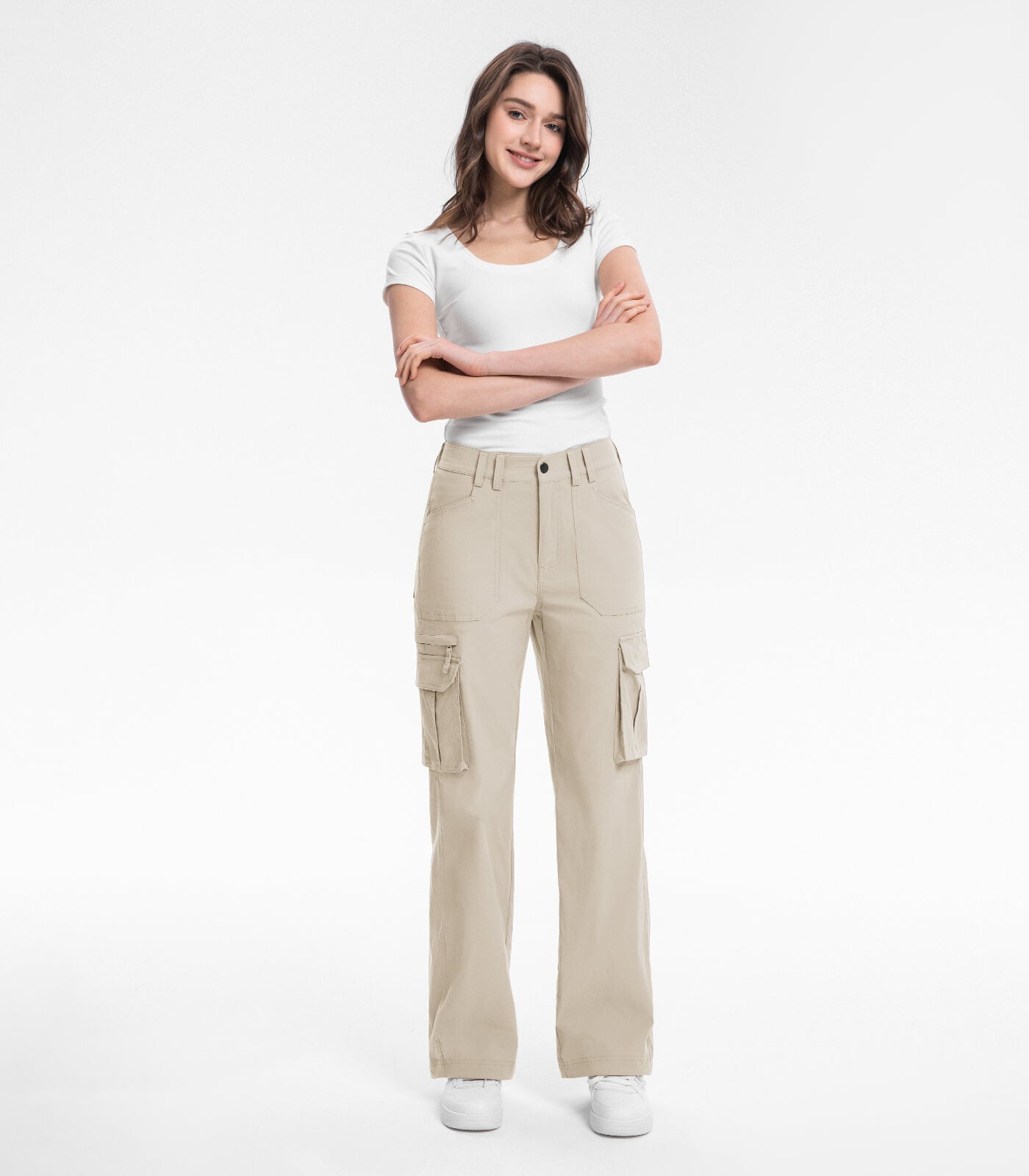 Women's Cargo Hiking Pants High Waisted - HikerFlex W037