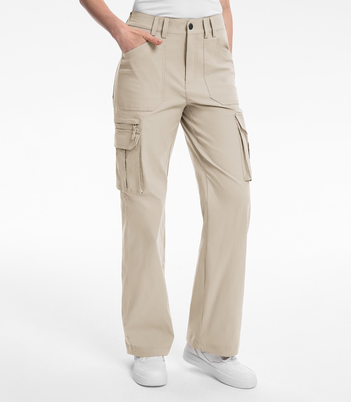 Women's Cargo Hiking Pants High Waisted - HikerFlex W037