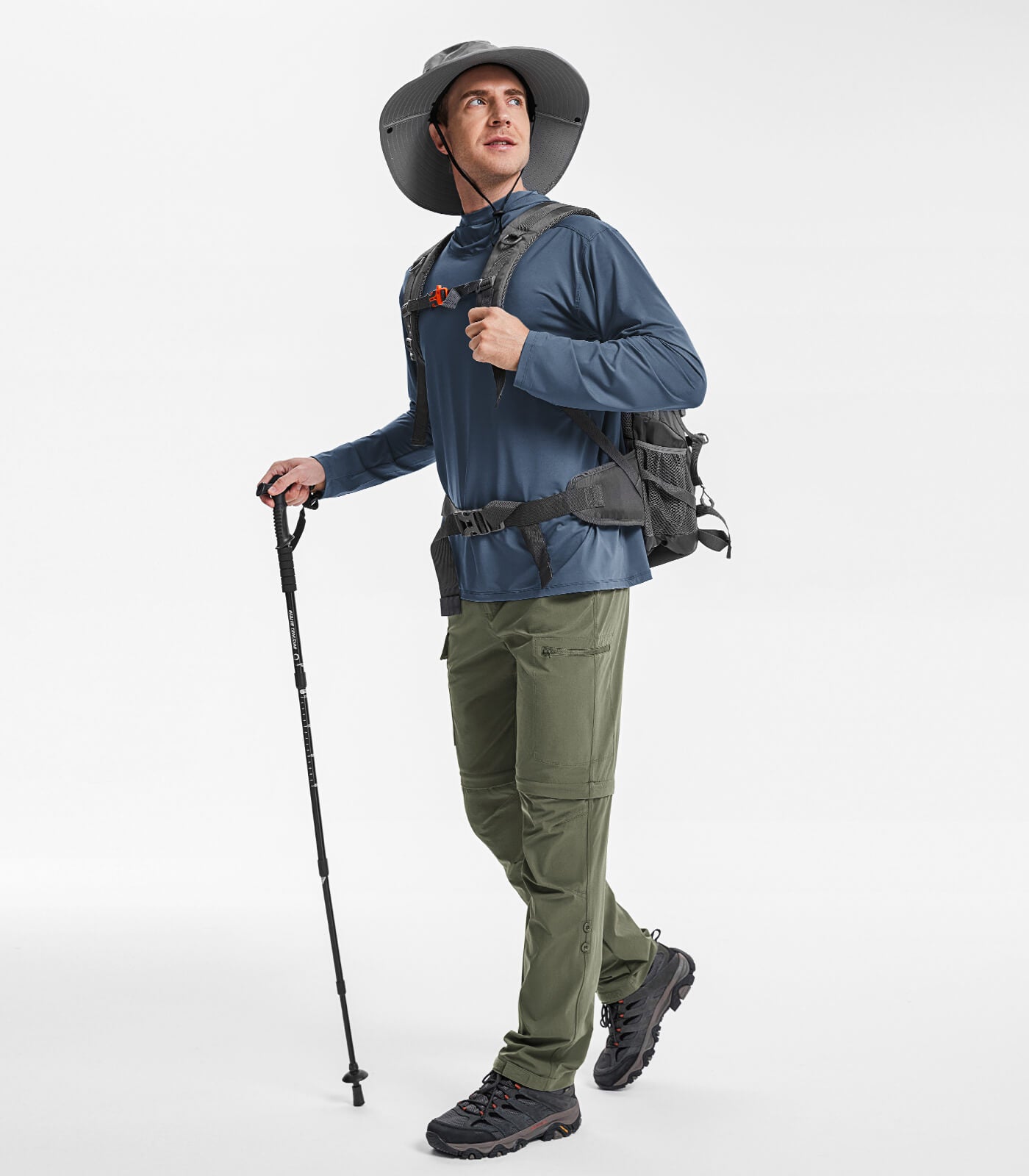 Men's Convertible Hiking Pants Quick Dry Cargo Pants - HikerFlex M015