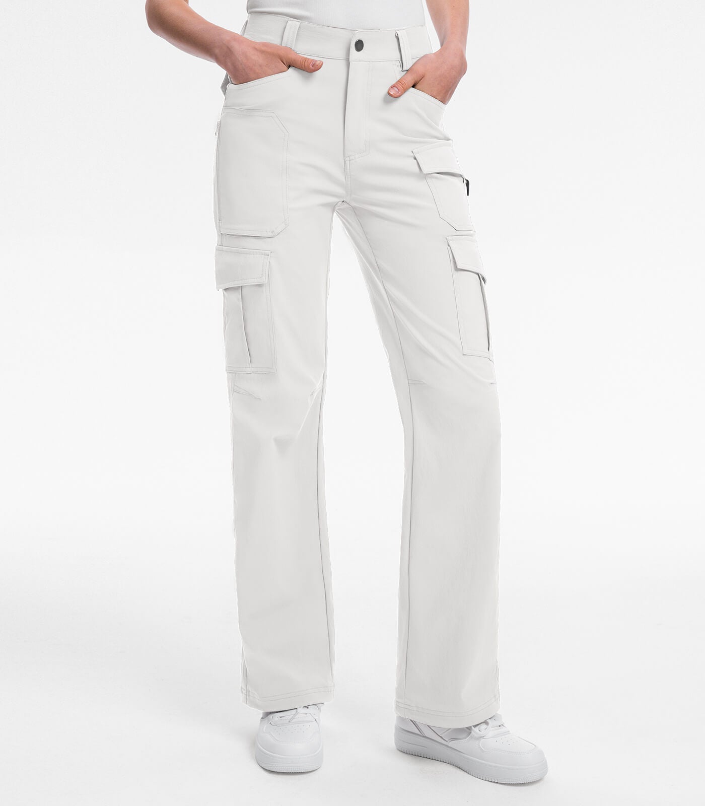 Women's Cargo Hiking Pants / High-Waisted & Lightweight - HikerFlex W038