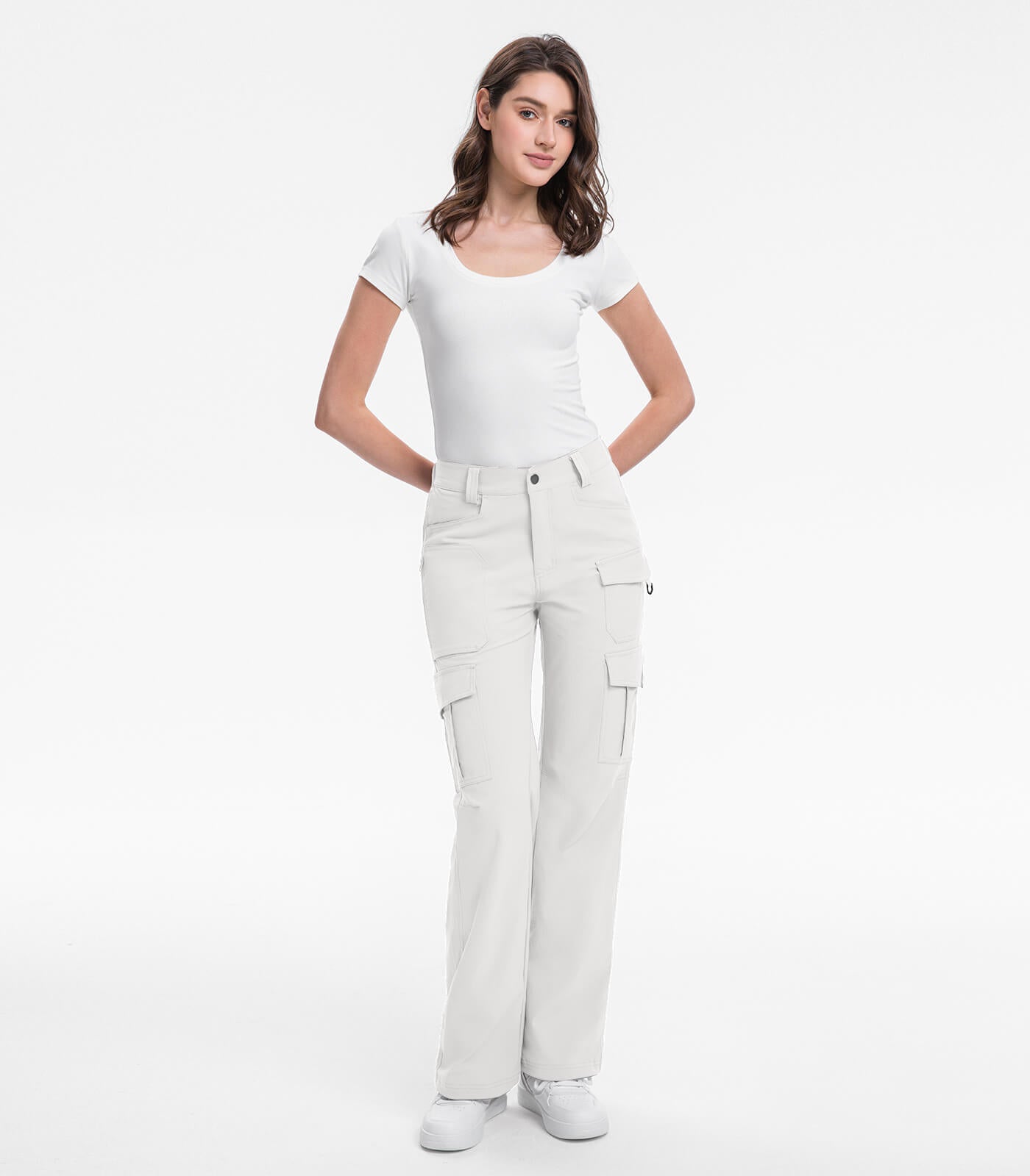 Women's Cargo Hiking Pants / High-Waisted & Lightweight - HikerFlex W038