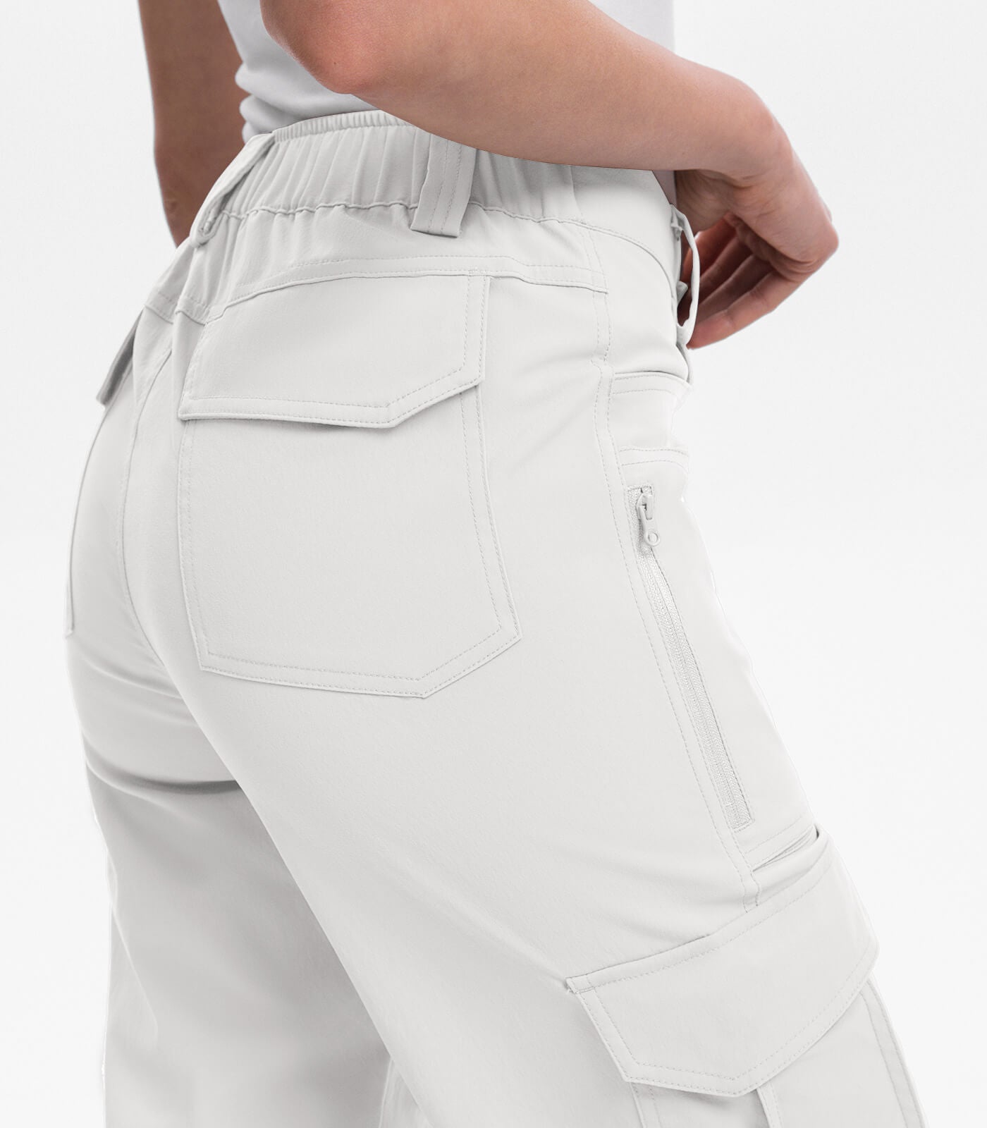 Women's Cargo Hiking Pants / High-Waisted & Lightweight - HikerFlex W038