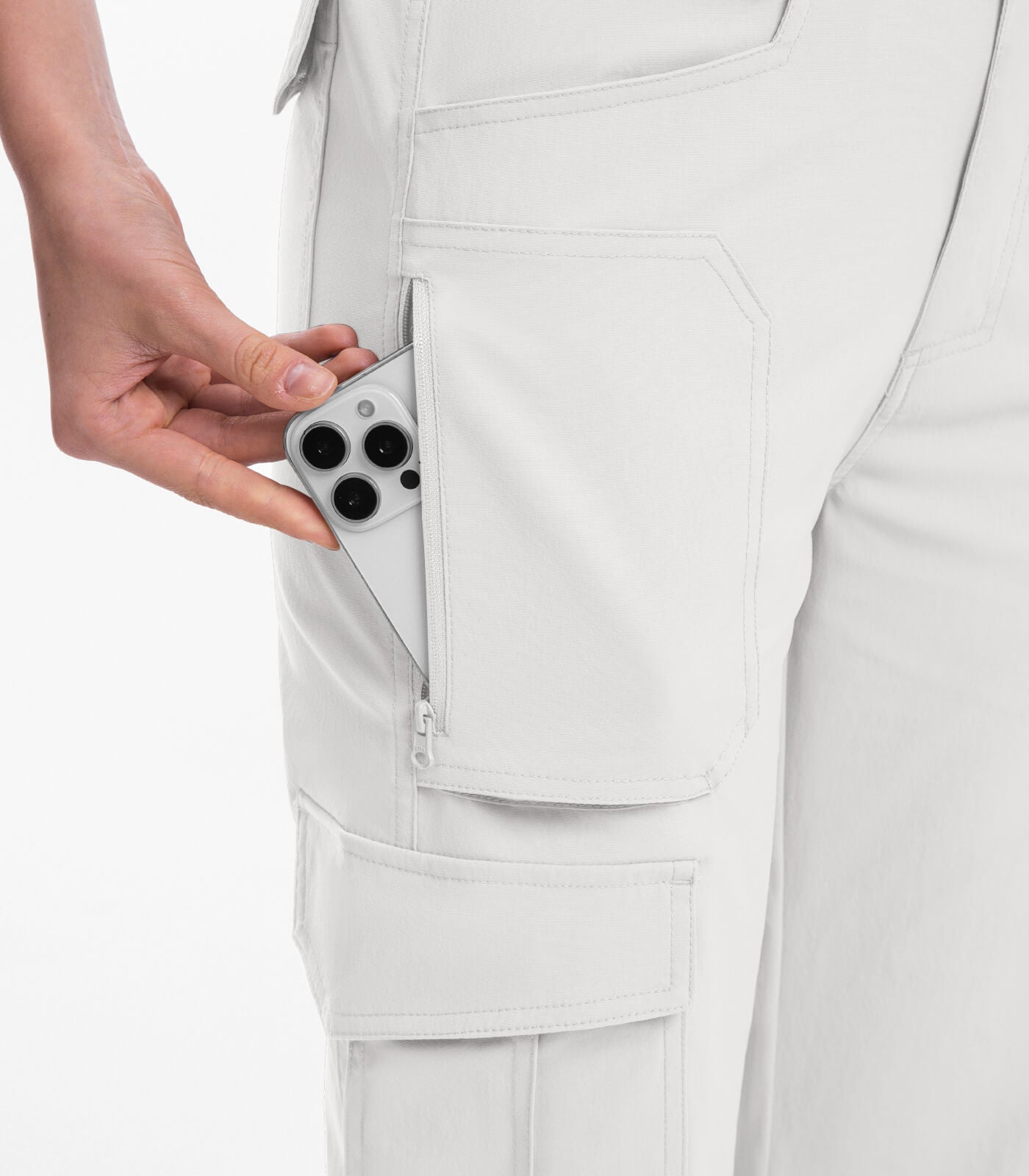 Women's Cargo Hiking Pants / High-Waisted & Lightweight - HikerFlex W038