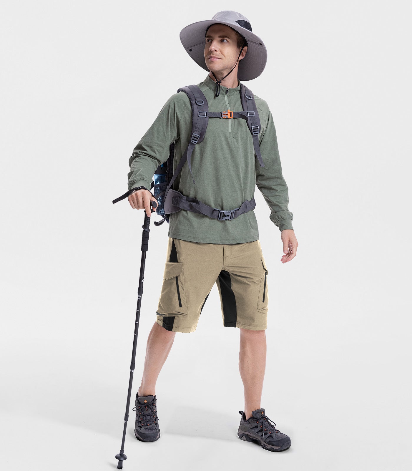 Men's Hiking Shorts Baggy Quick Dry - TrailPioneer M006