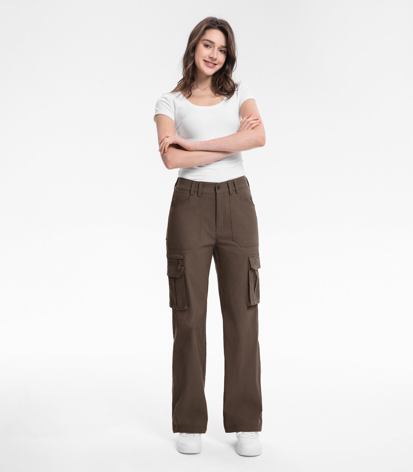 Women's Cargo Hiking Pants High Waisted - HikerFlex W037